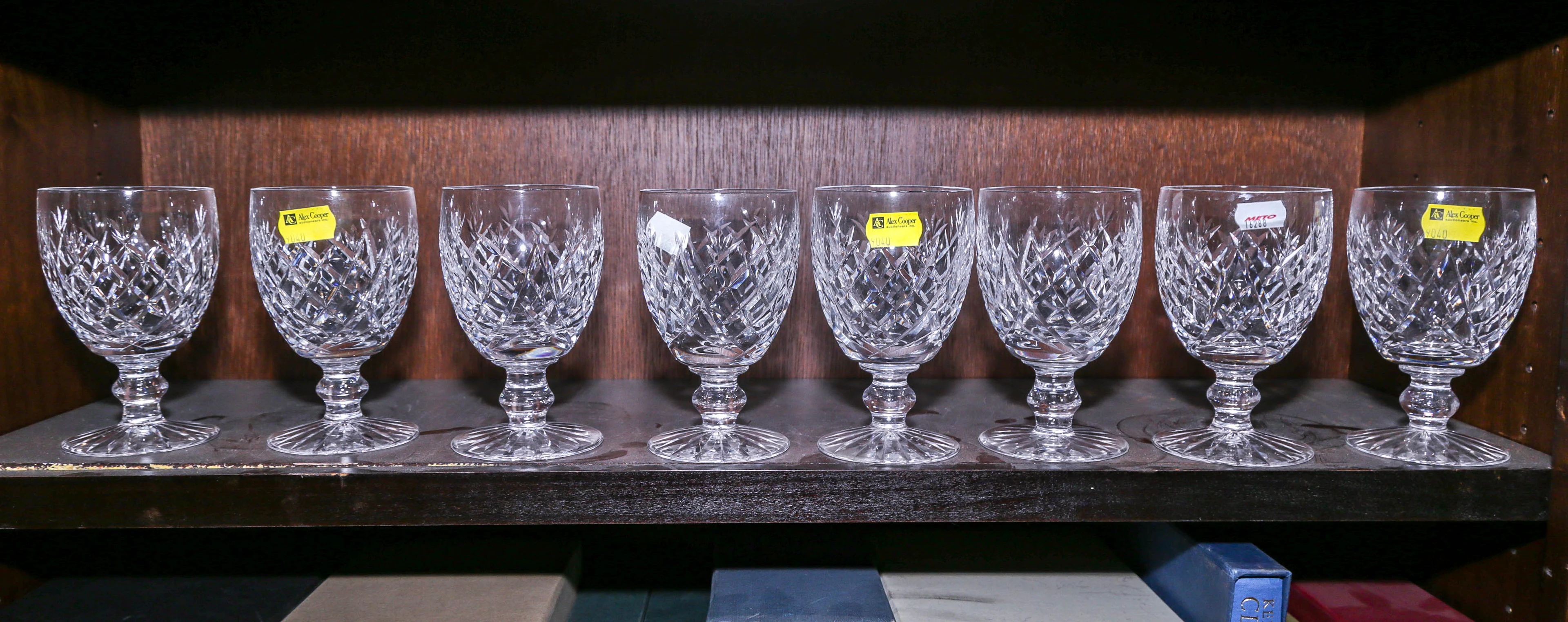 Eight Waterford "Donegal" Water Goblets
