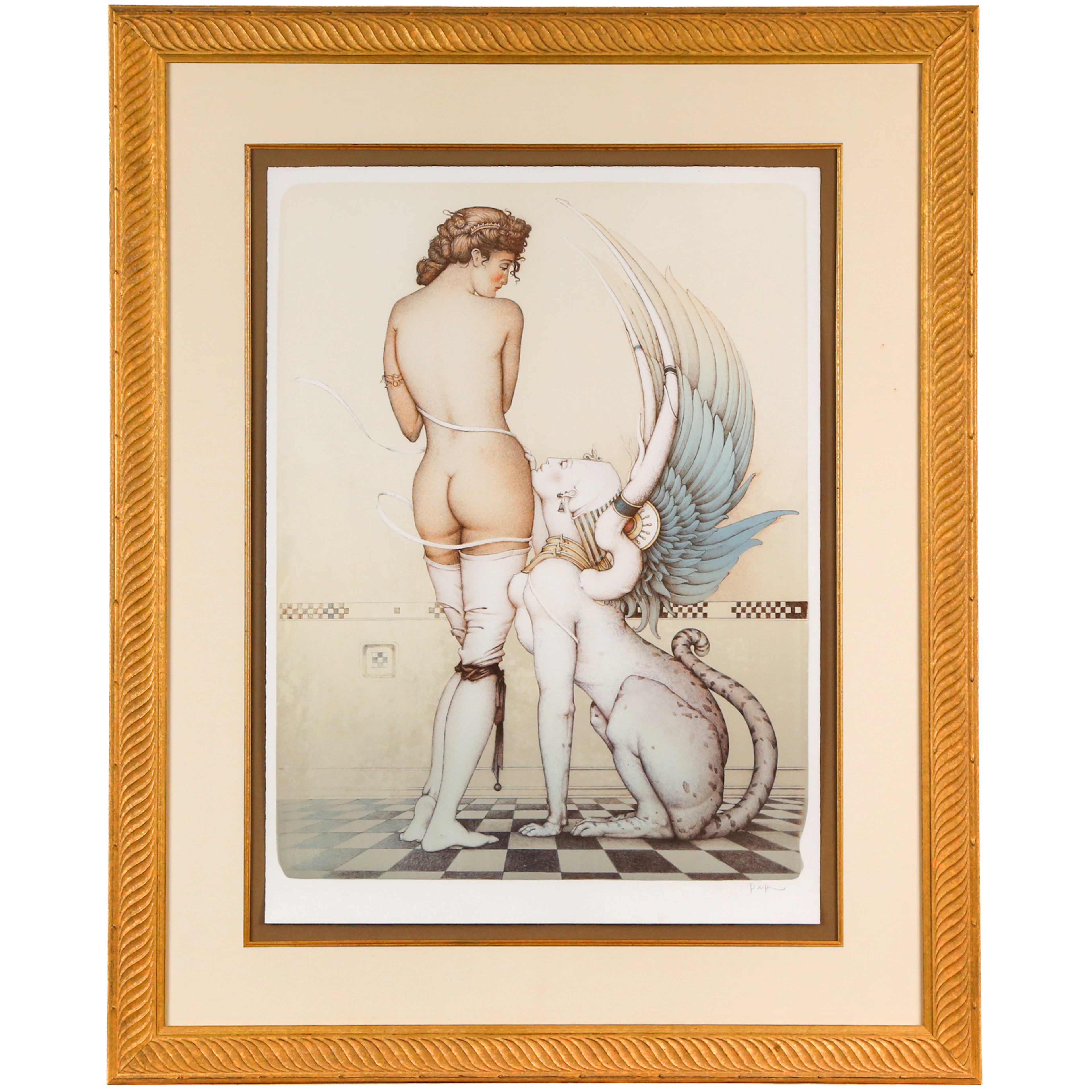 Michael Parkes. "Rainbow Sphinx," lithograph