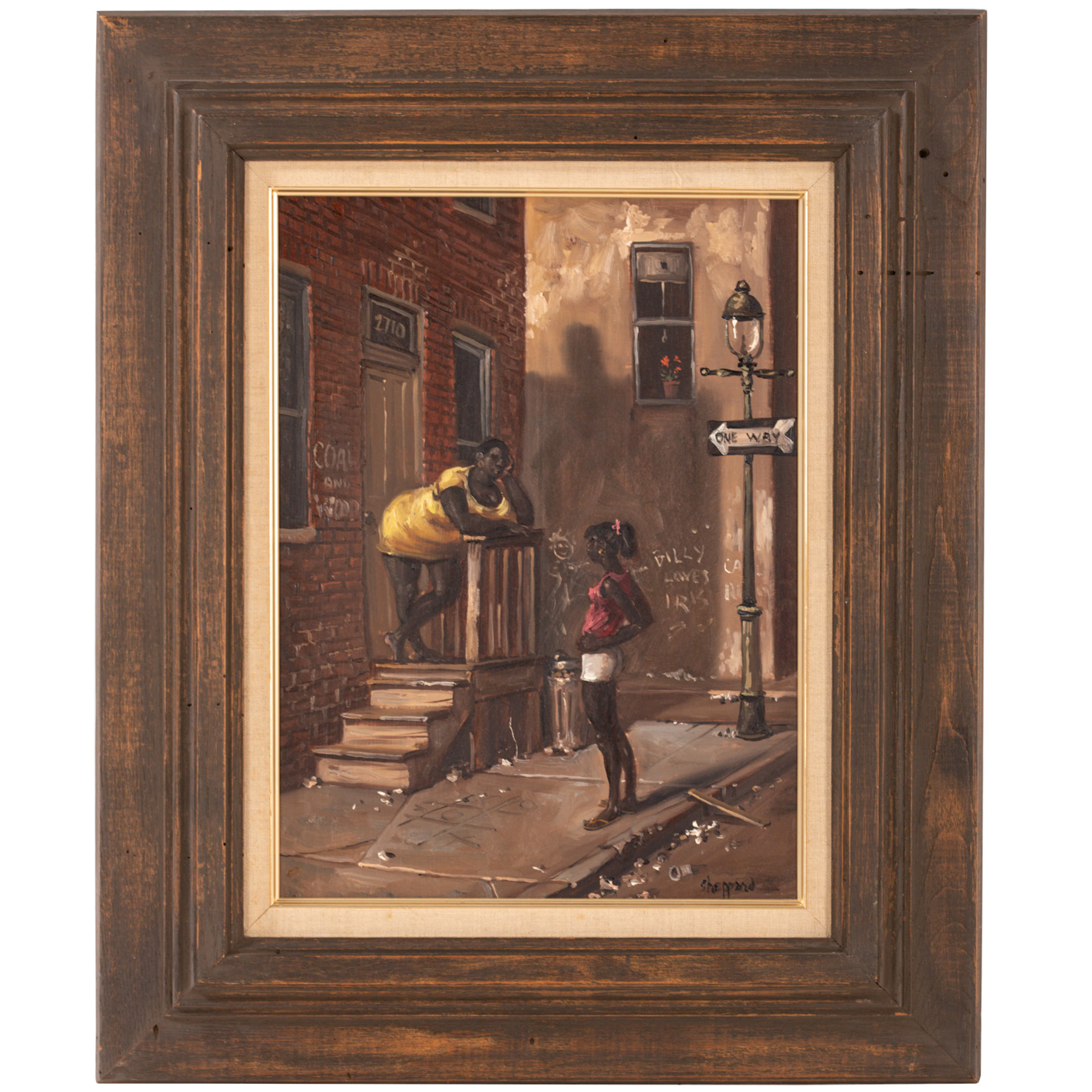 Joseph Sherly Sheppard. A Corner in Baltimore, oil