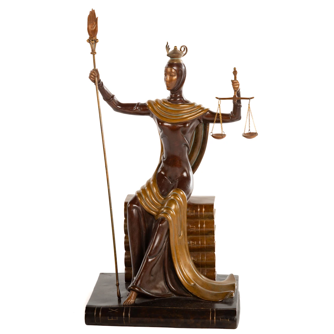 Erte. "Justice," bronze
