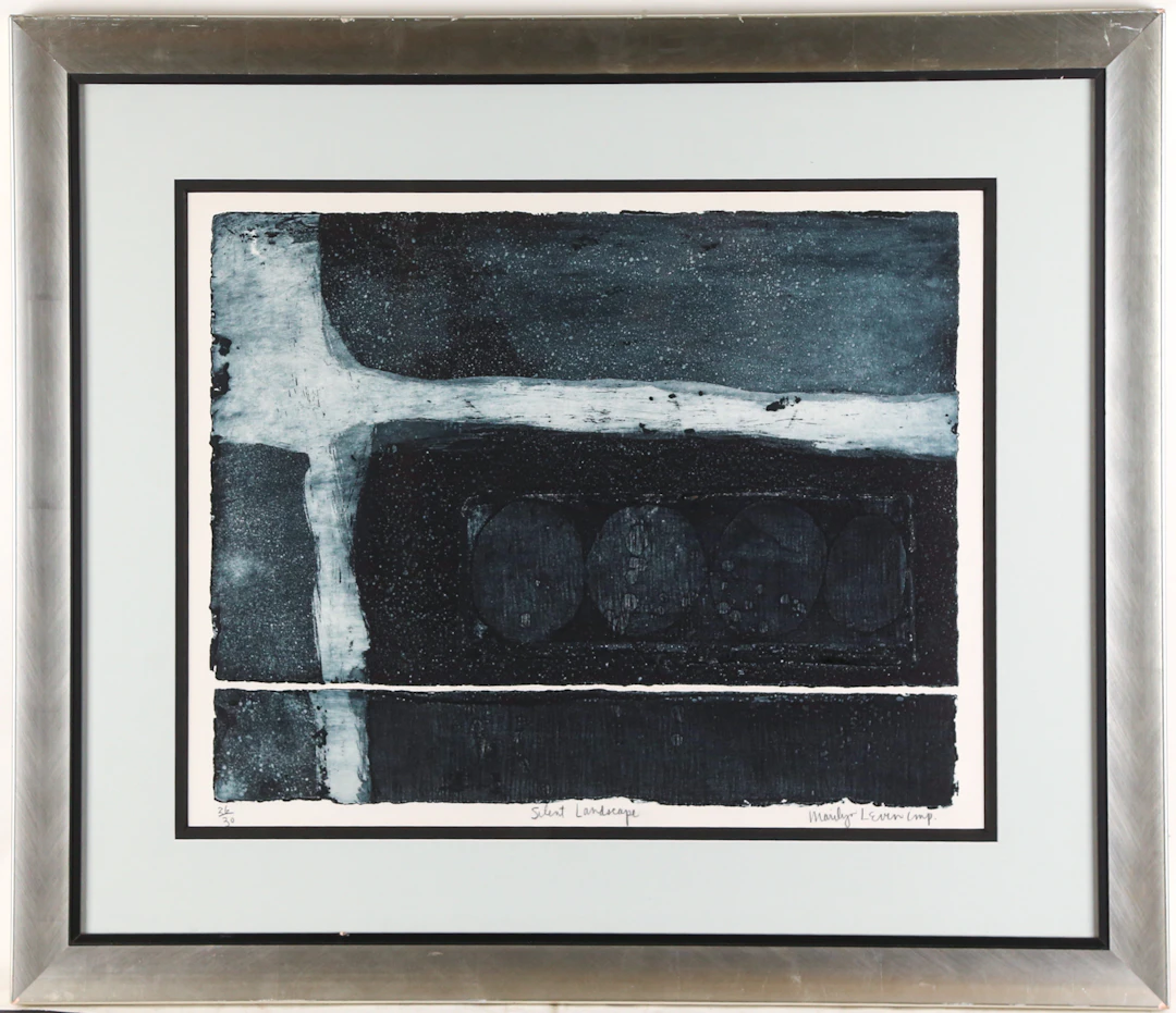 Marilyn Levine. "Silent Landscape," aquatint