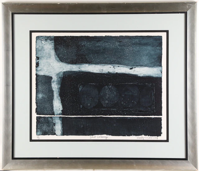 Marilyn Levine. "Silent Landscape," aquatint