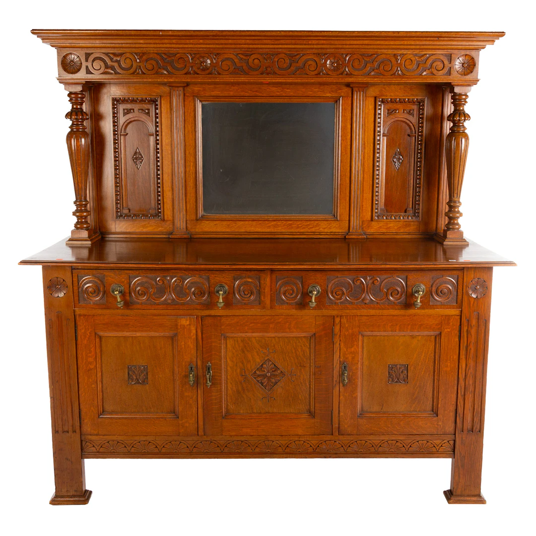 Renaissance Revival Carved Oak Cupboard