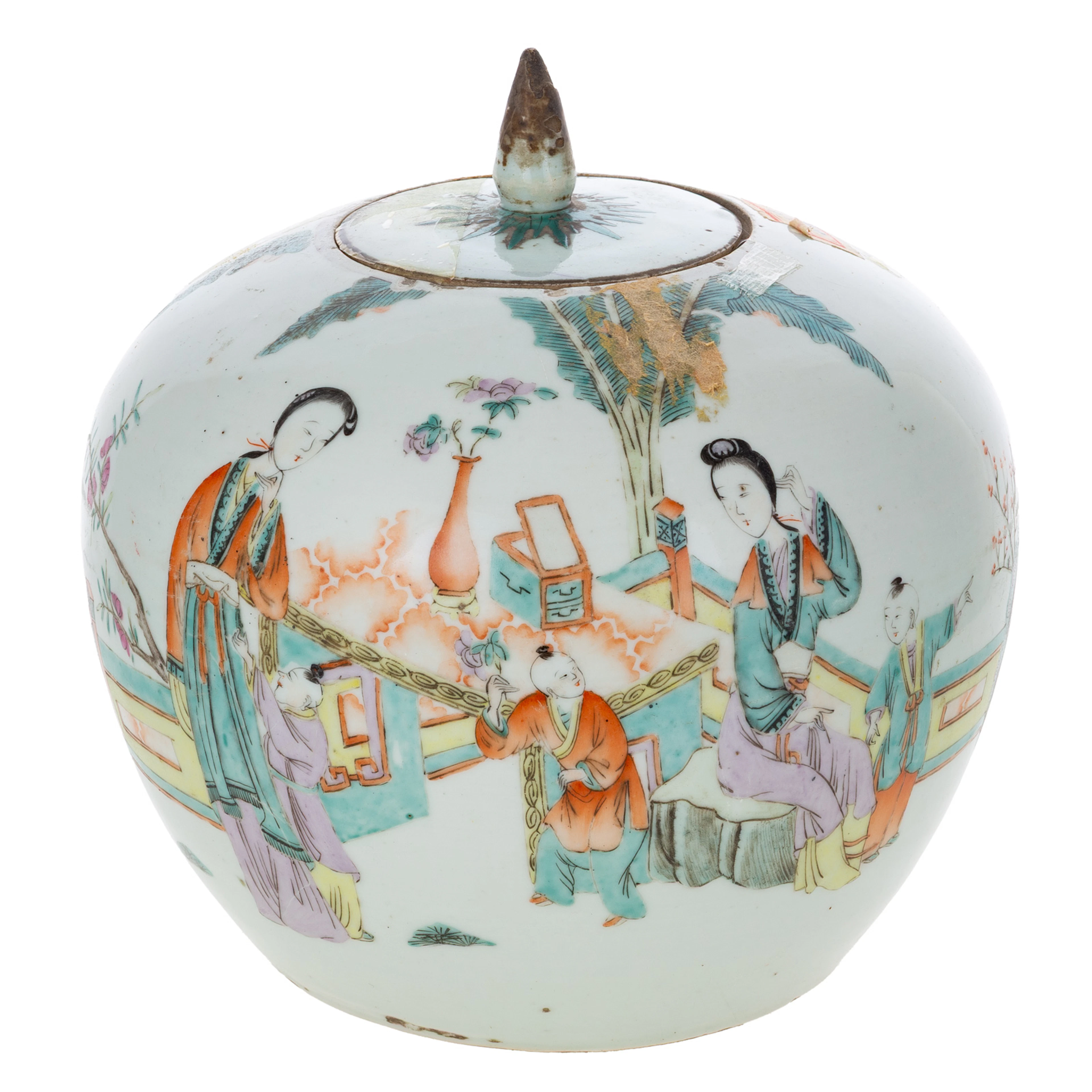 A Chinese Famille Rose Lidded Jar