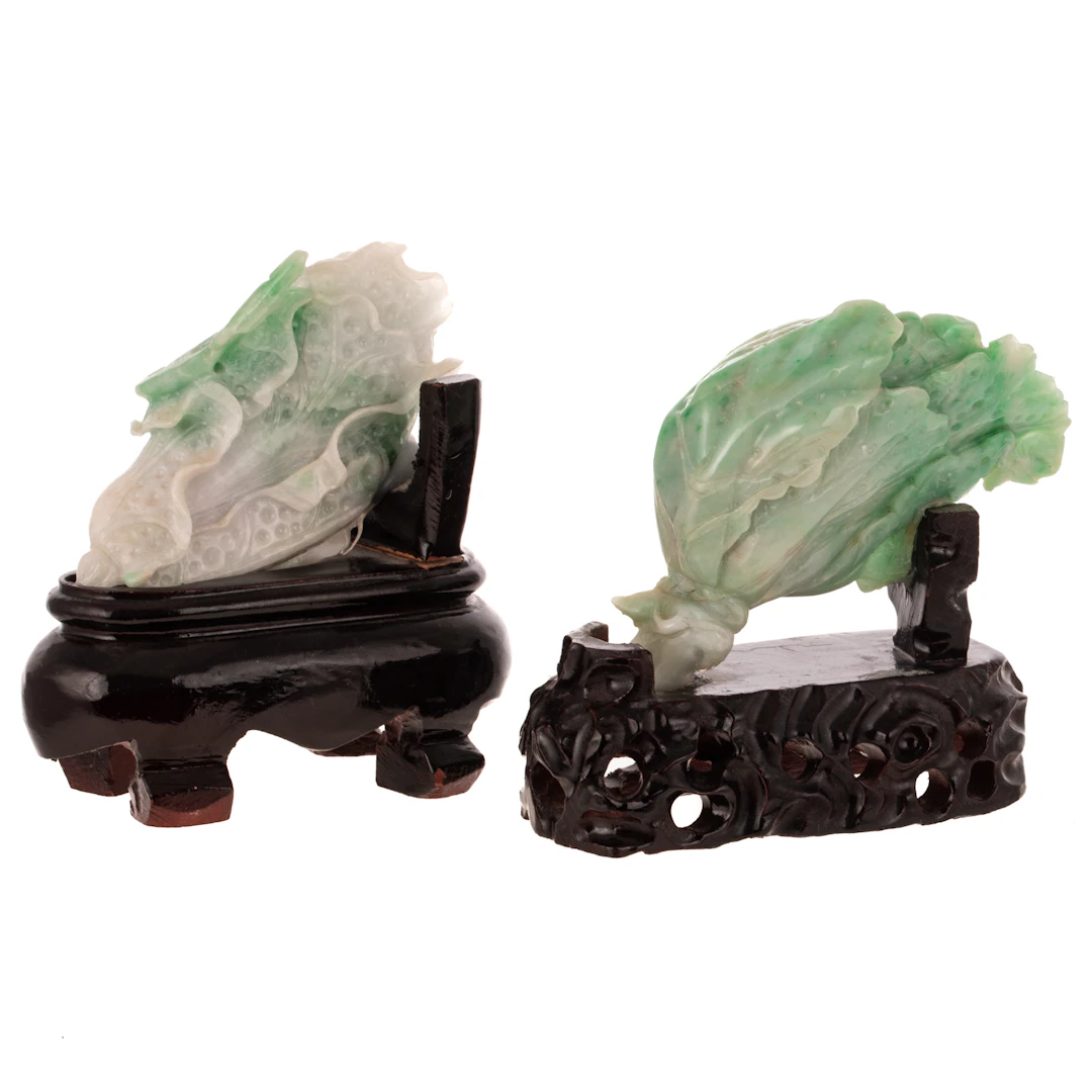 Two Chinese Jade Cabbage Groups