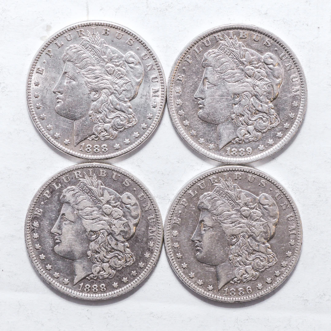 Four Different Morgan Dollars