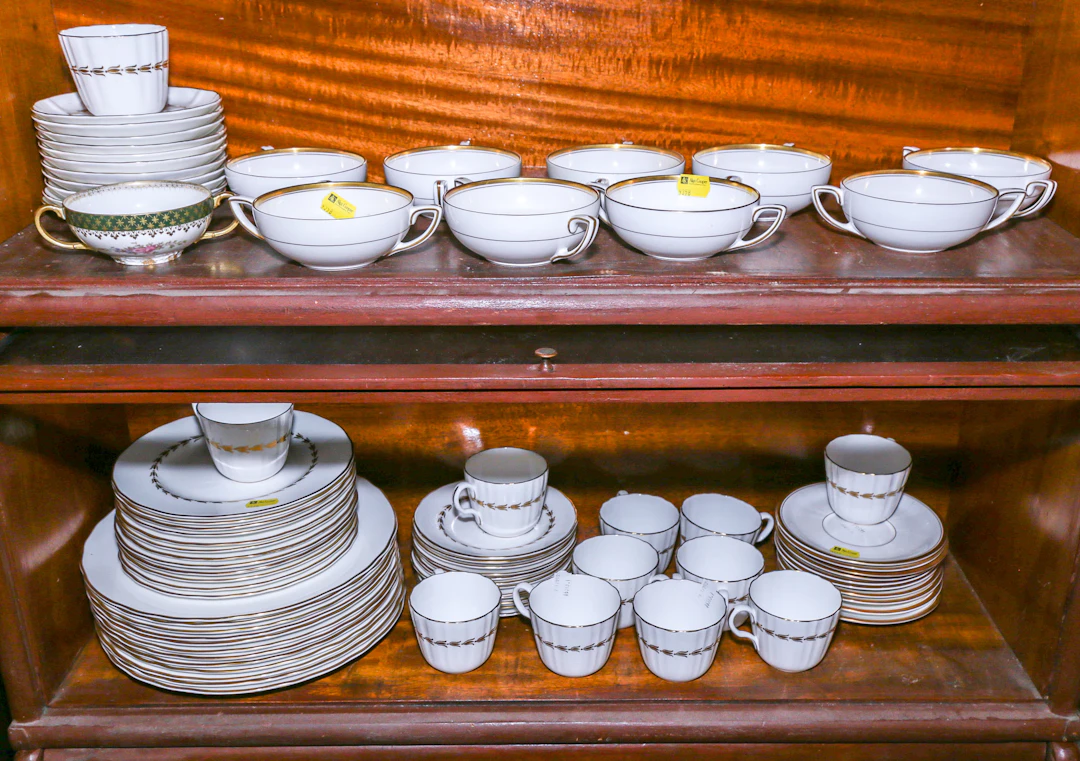 A Royal Worcester "Lotus" Partial Dinner Service