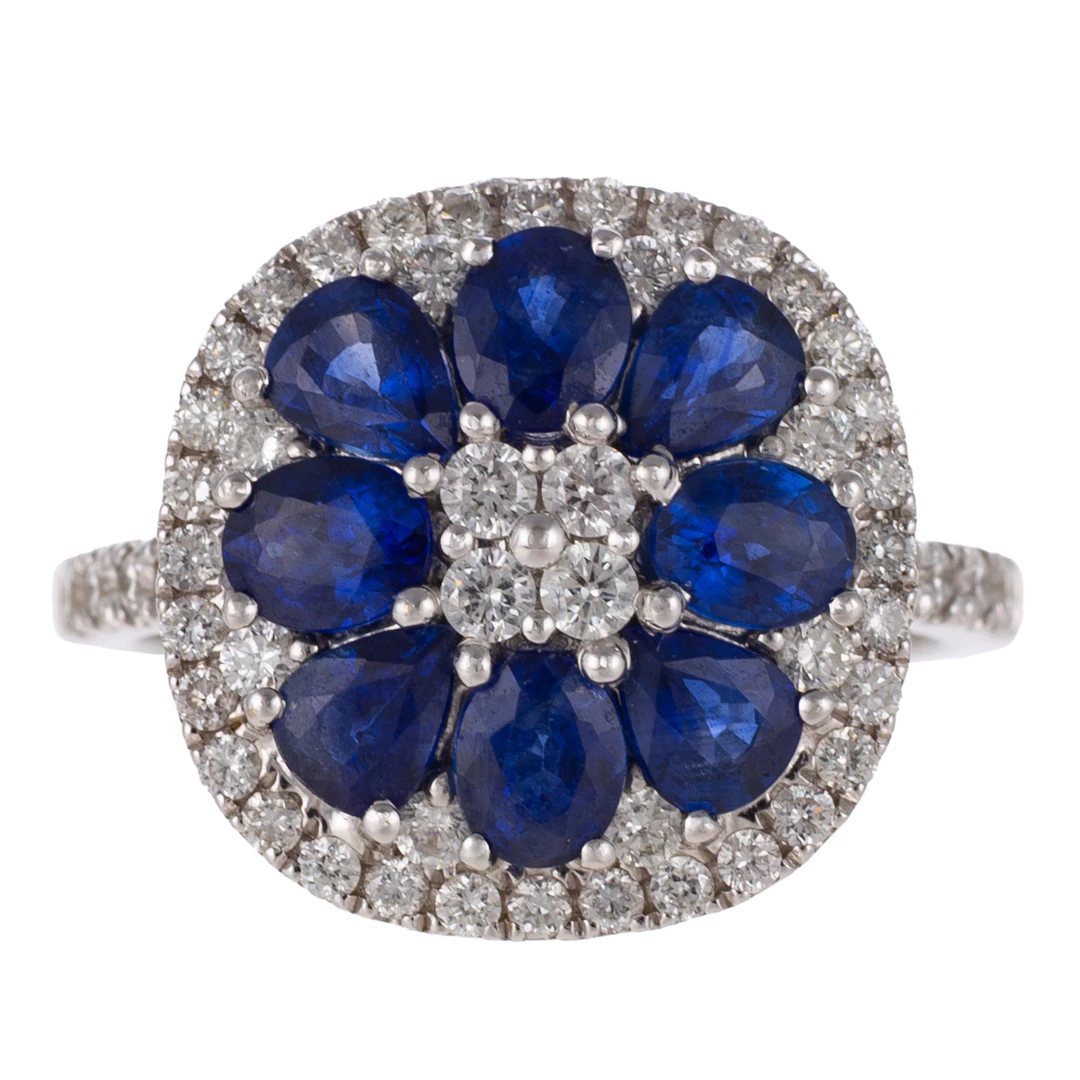 A 2.66 ctw Sapphire & Diamond Ring in 18K
