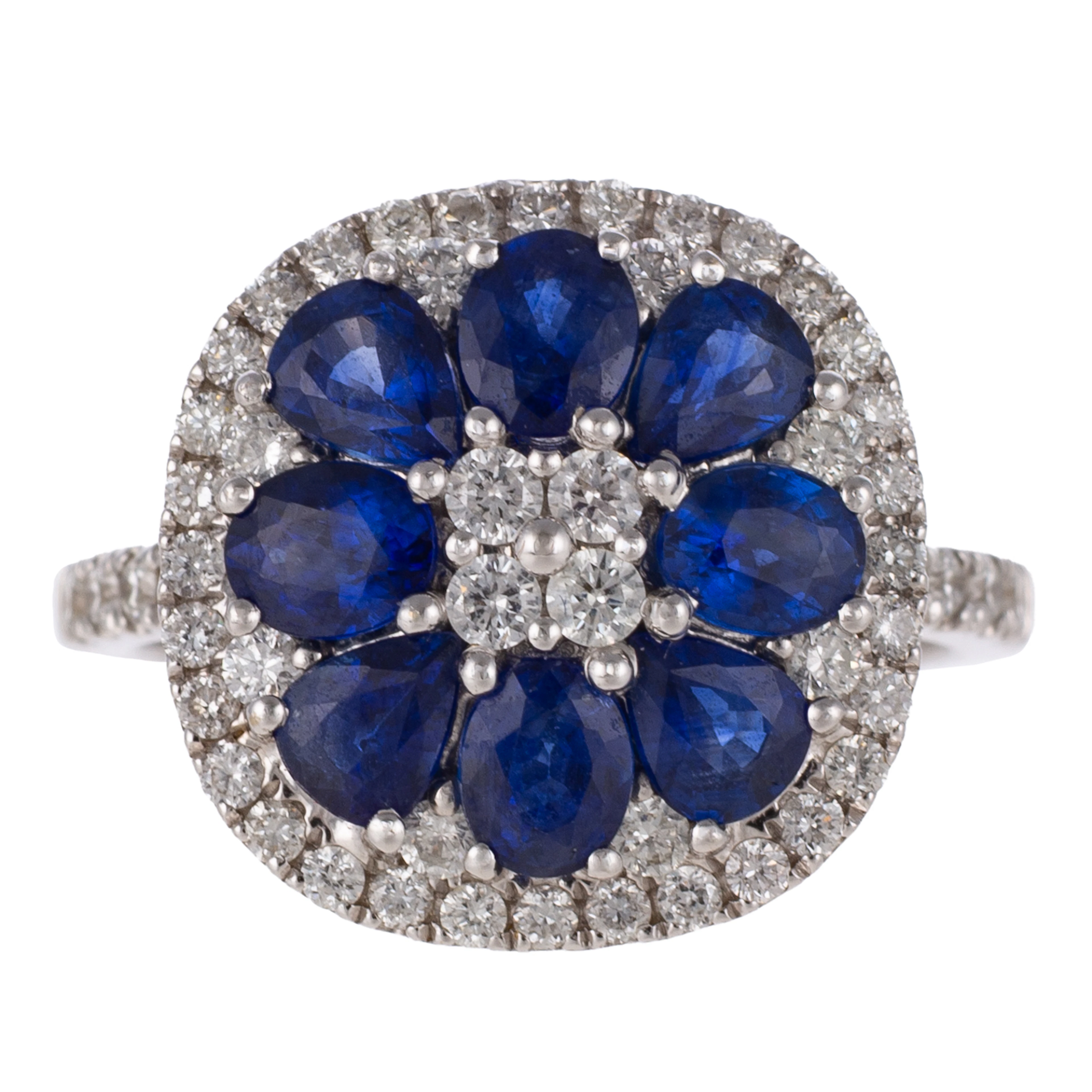 A 2.66 ctw Sapphire & Diamond Ring in 18K
