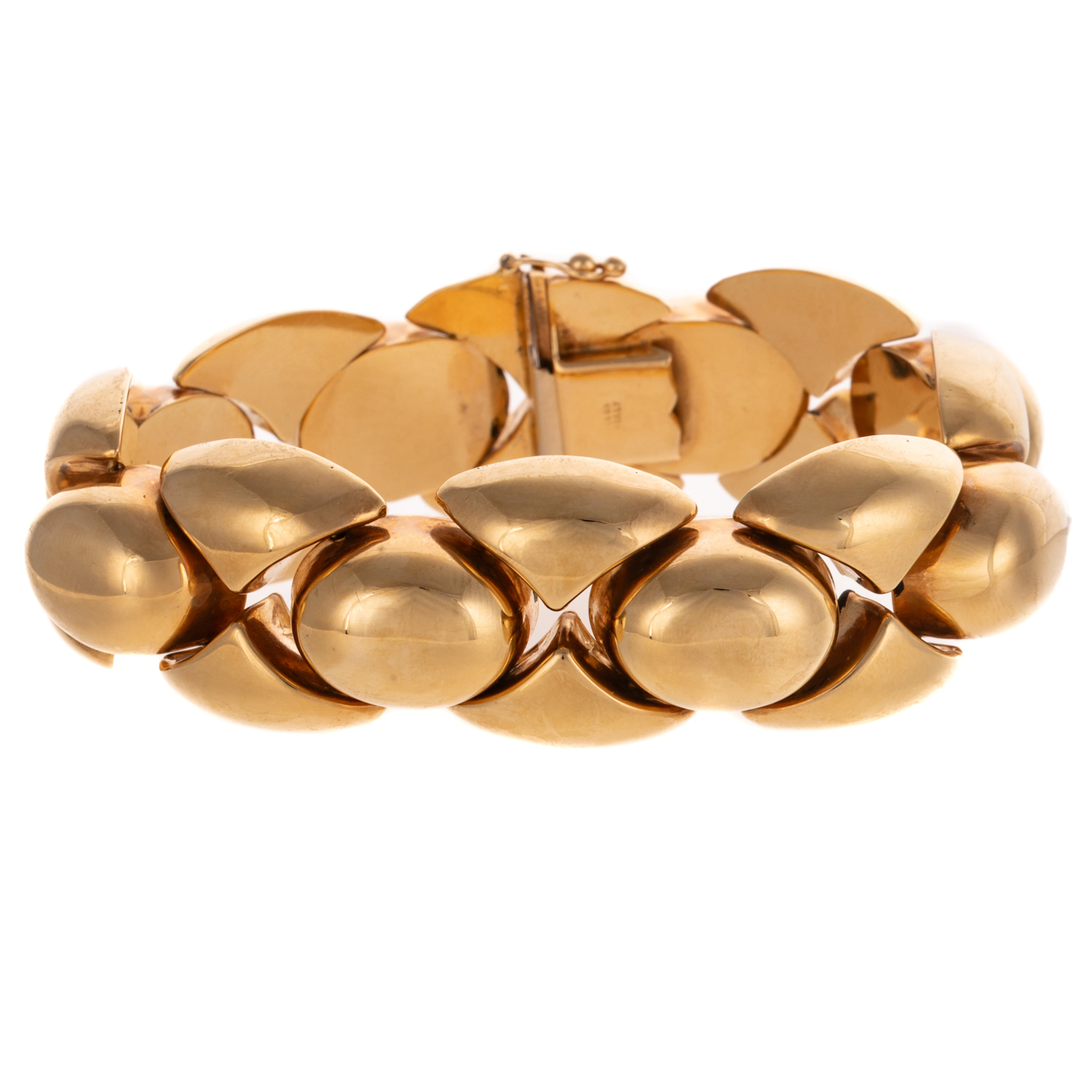 A 1980's Bubble Link Bracelet in 14K