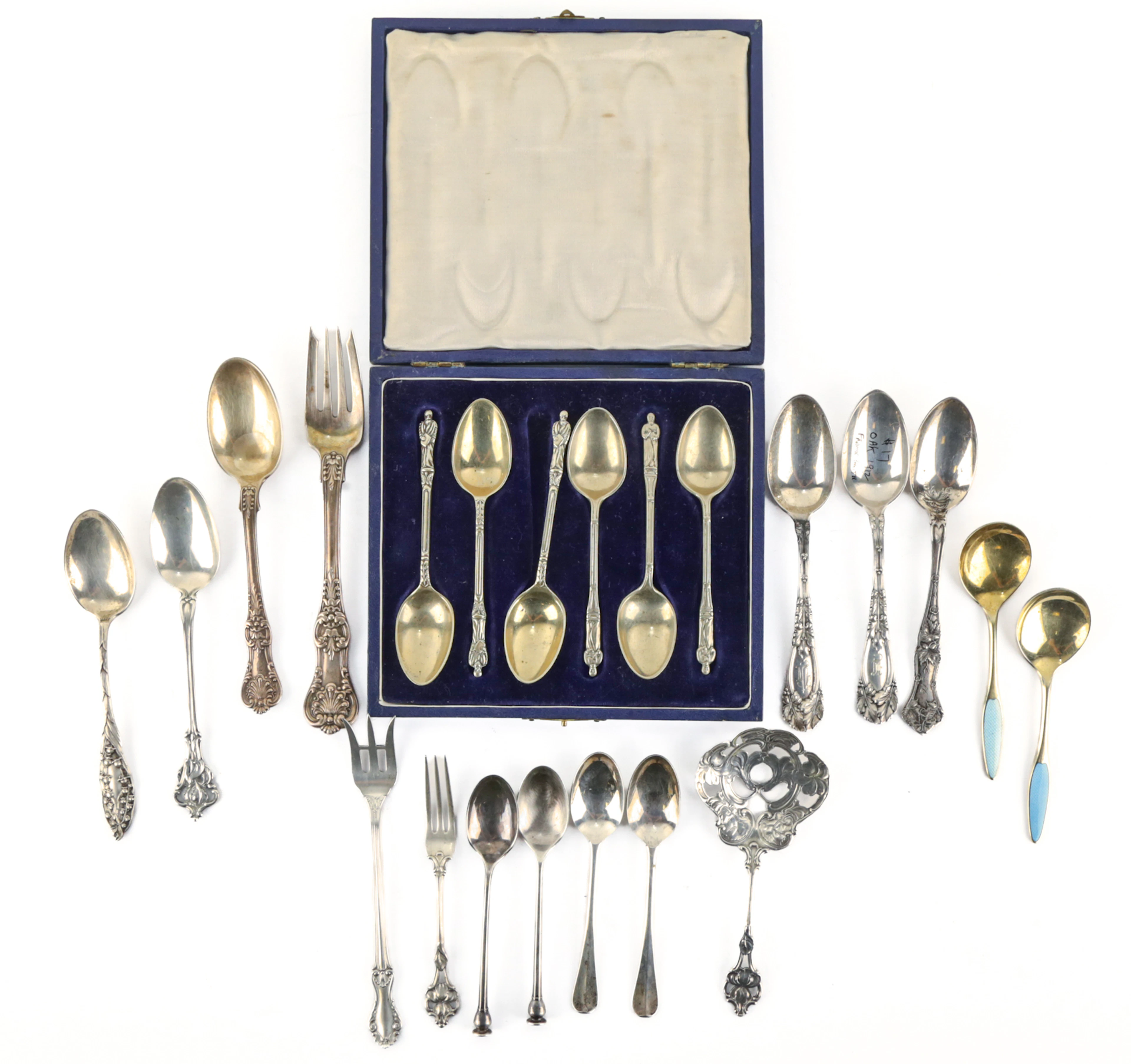 Collection of Sterling & Silver Plated Flatware