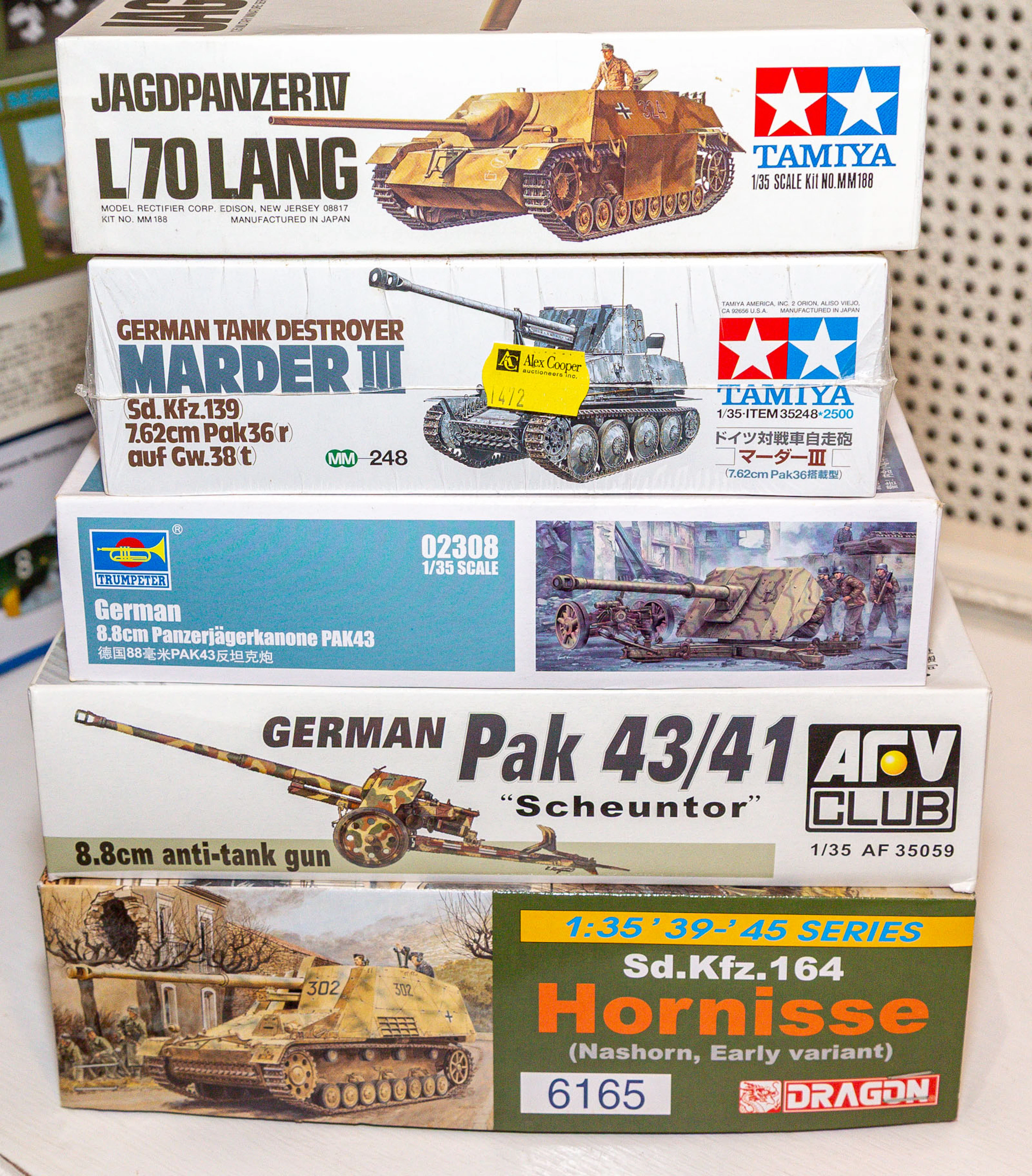 Five German Scale Model Kits