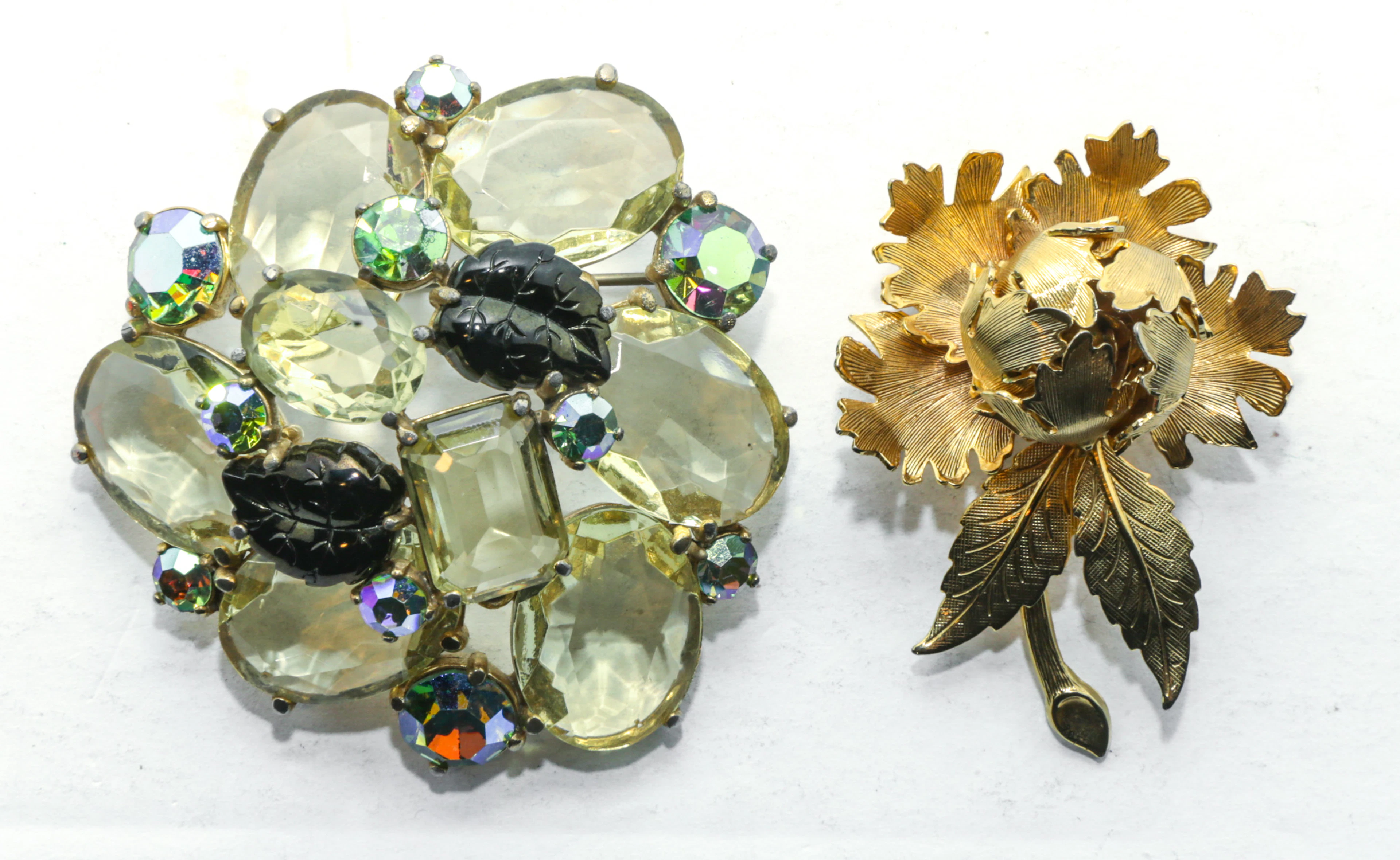 A Warner Flower Brooch & Schiaparelli-Style Brooch