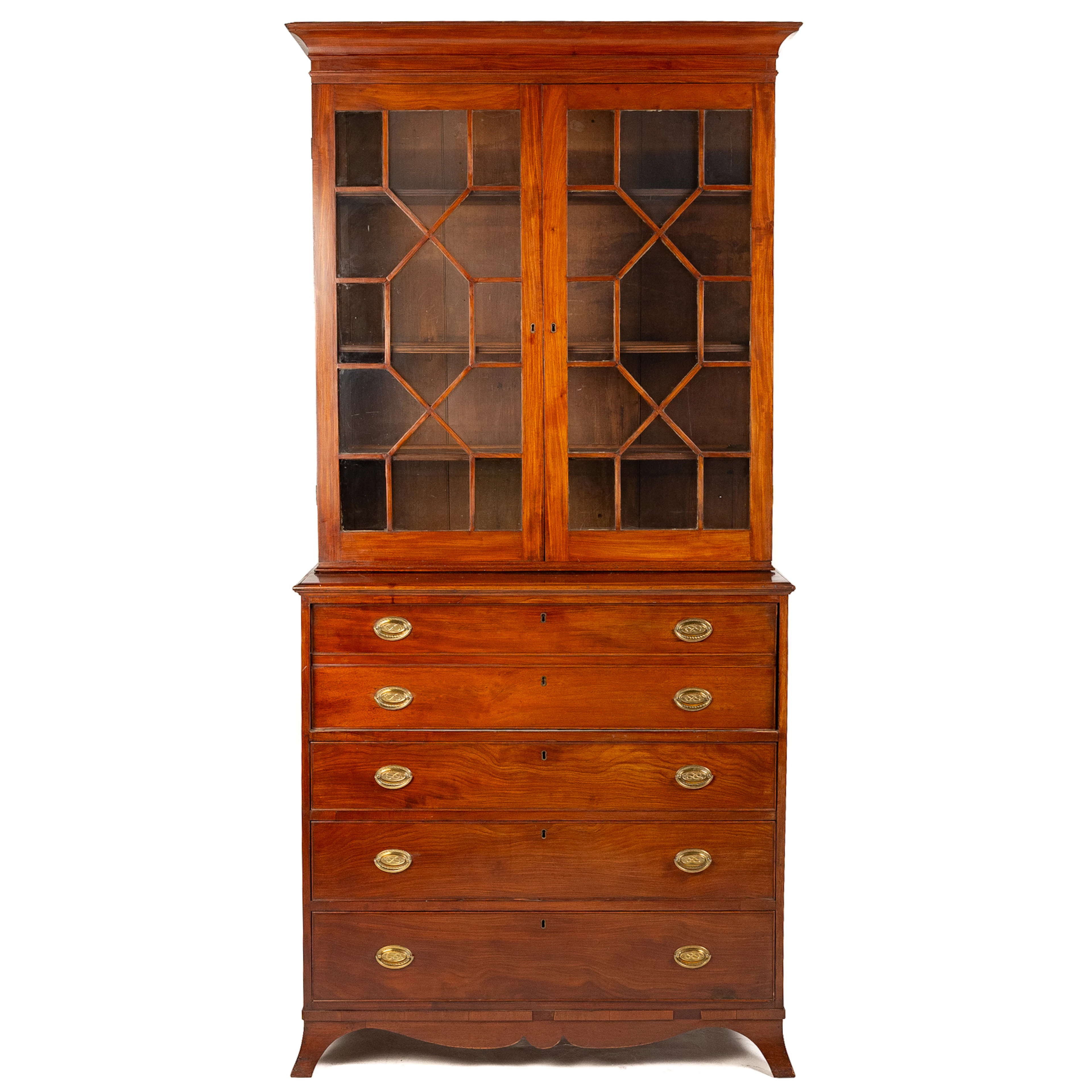 Late Federal Mahogany Secretary Bookcase
