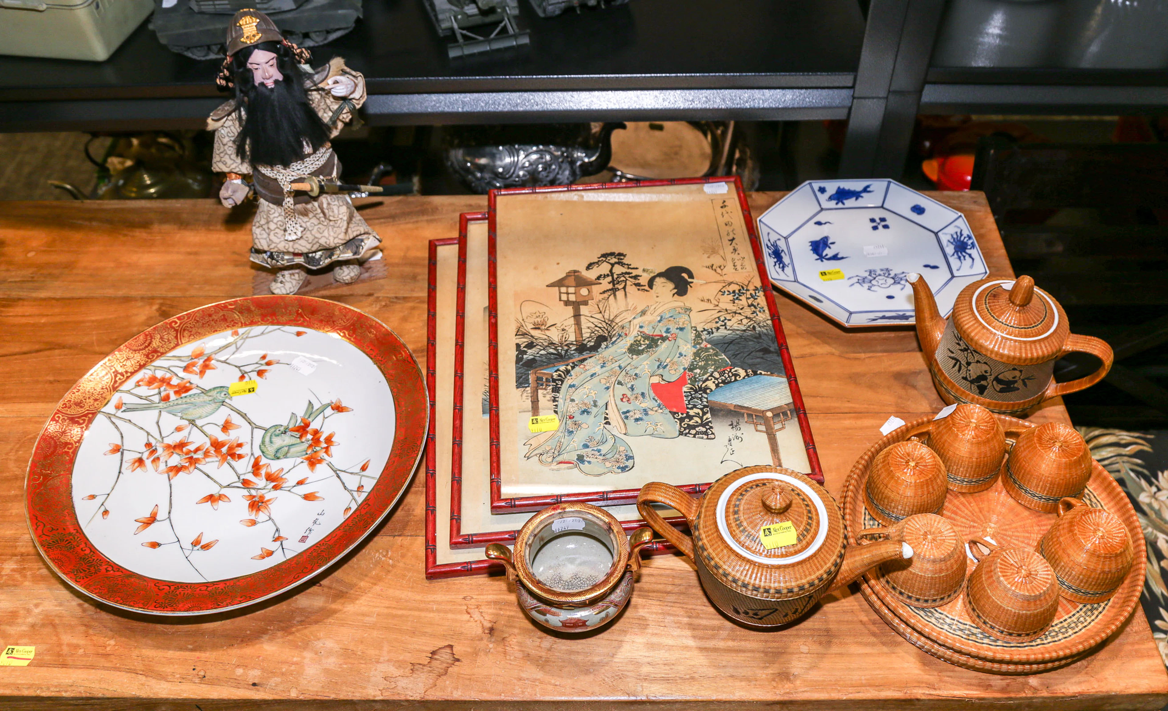A Chikanobu Triptych & Other Items
