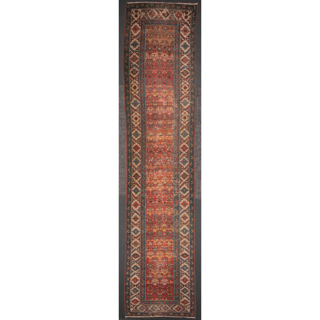 Antique Kazak Runner, Persia, 2.10 x 12.7