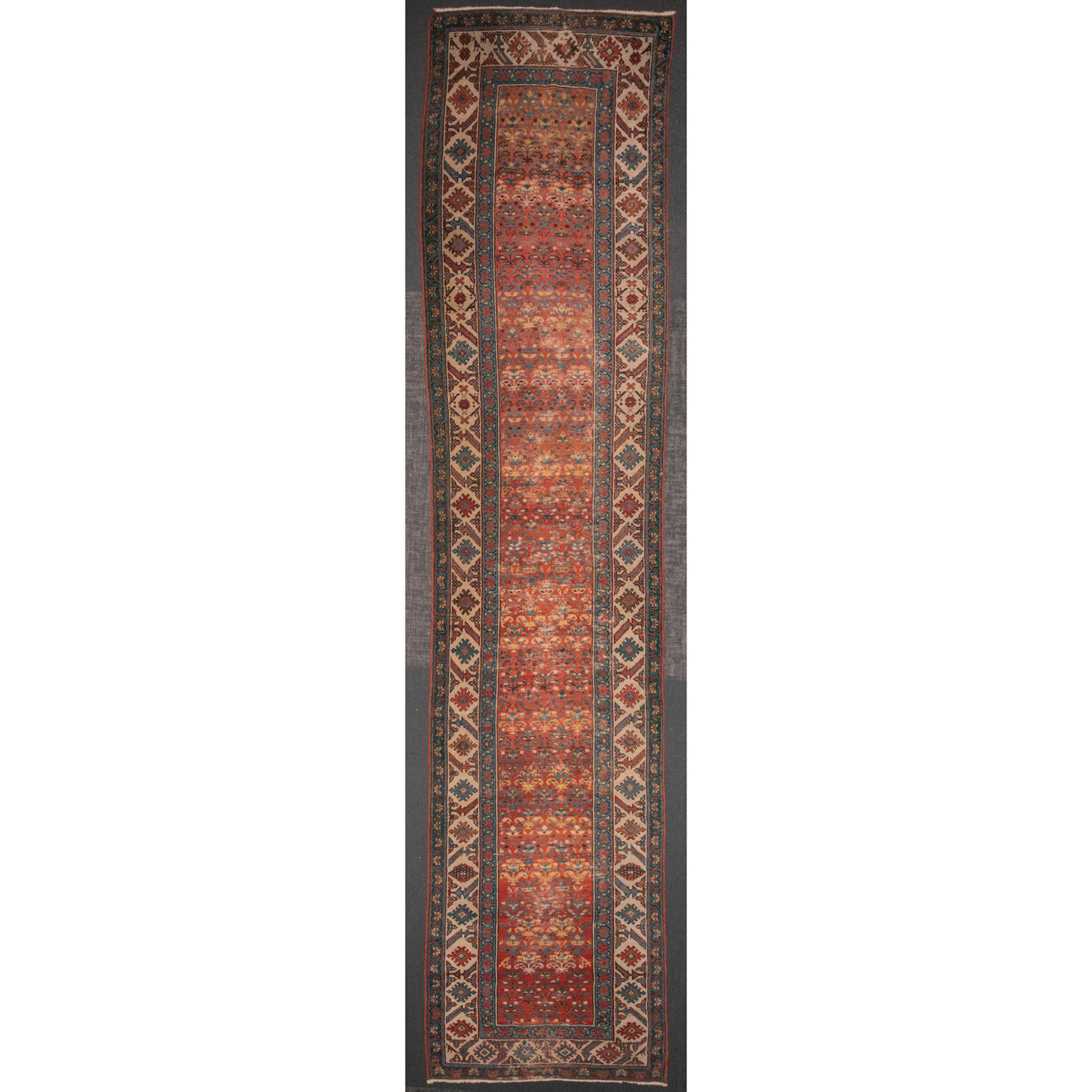 Antique Kazak Runner, Persia, 2.10 x 12.7