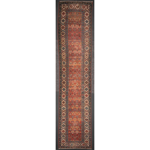 Antique Kazak Runner, Persia, 2.10 x 12.7