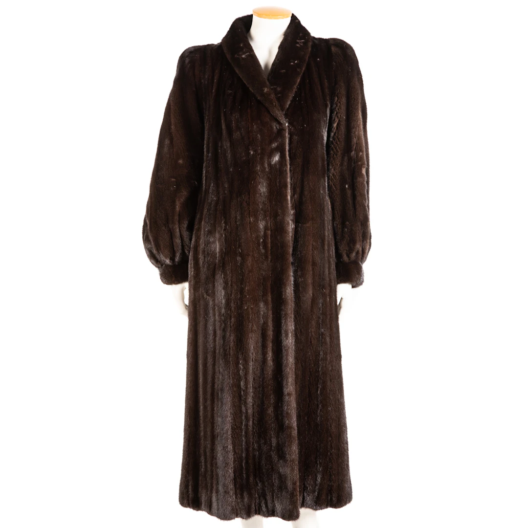 Leonard Furs Full-Length Brown Mink Coat
