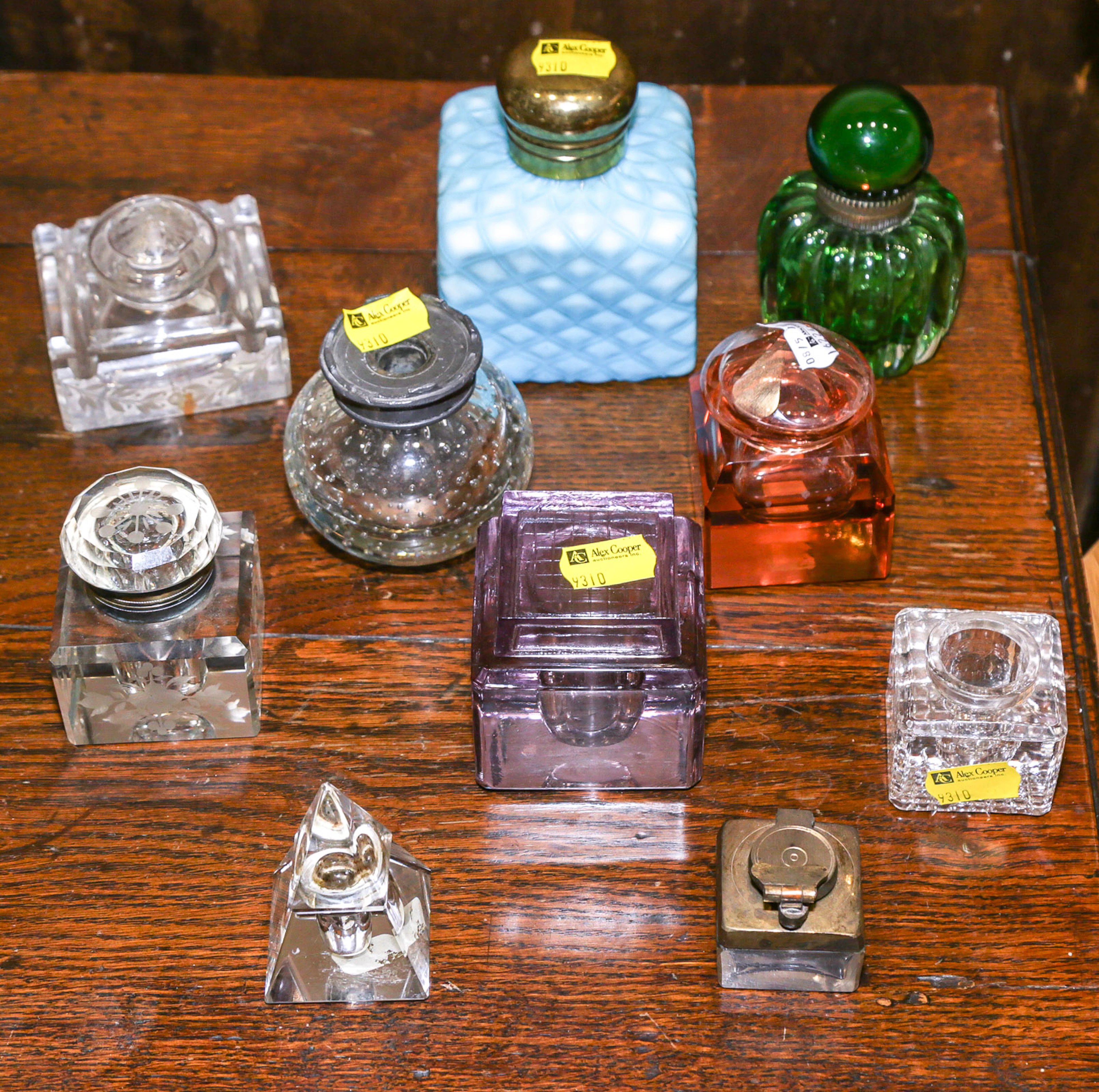 A Selection of Glass Inkwells