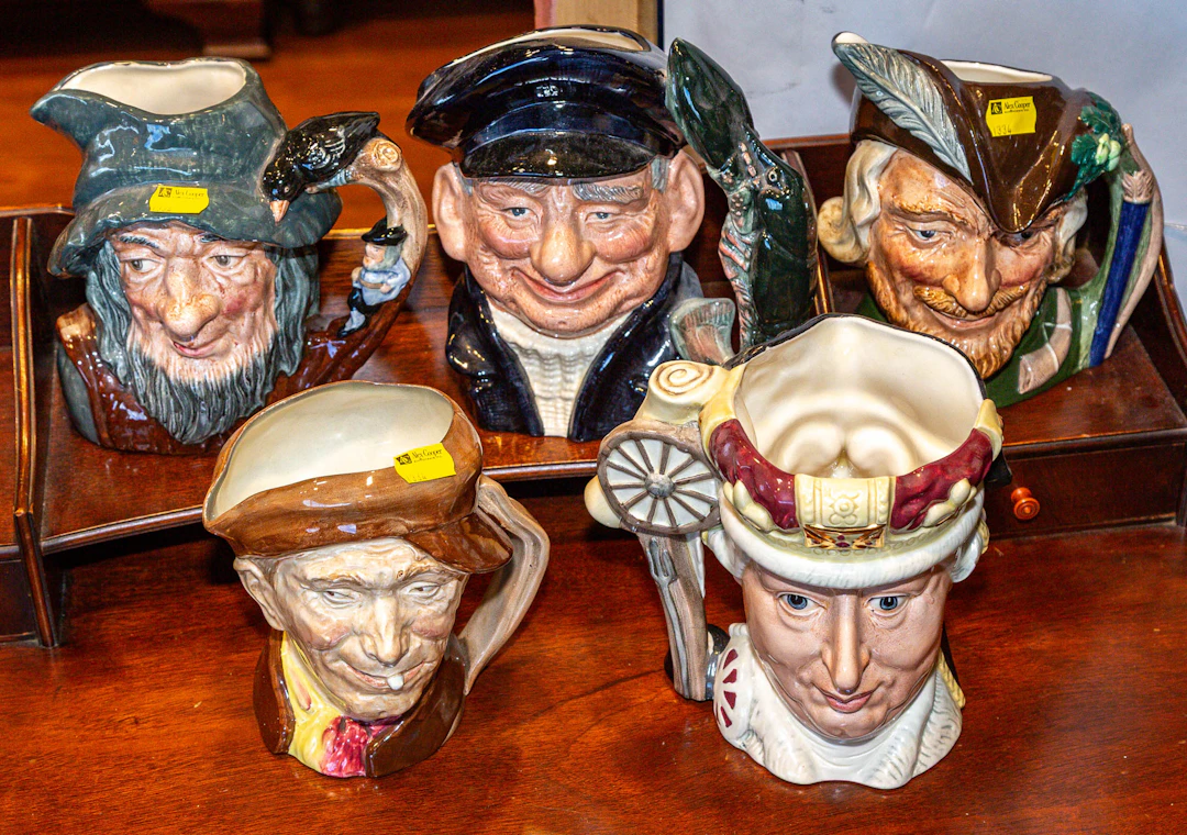 A Selection of Five Royal Doulton Character Jugs