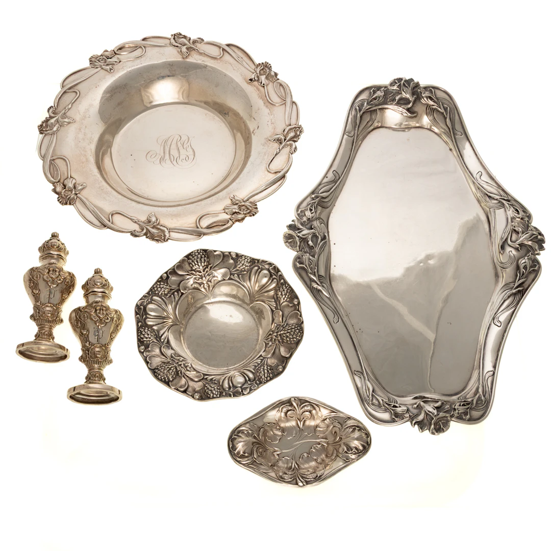 Collection of Art Nouveau Sterling Hollowware