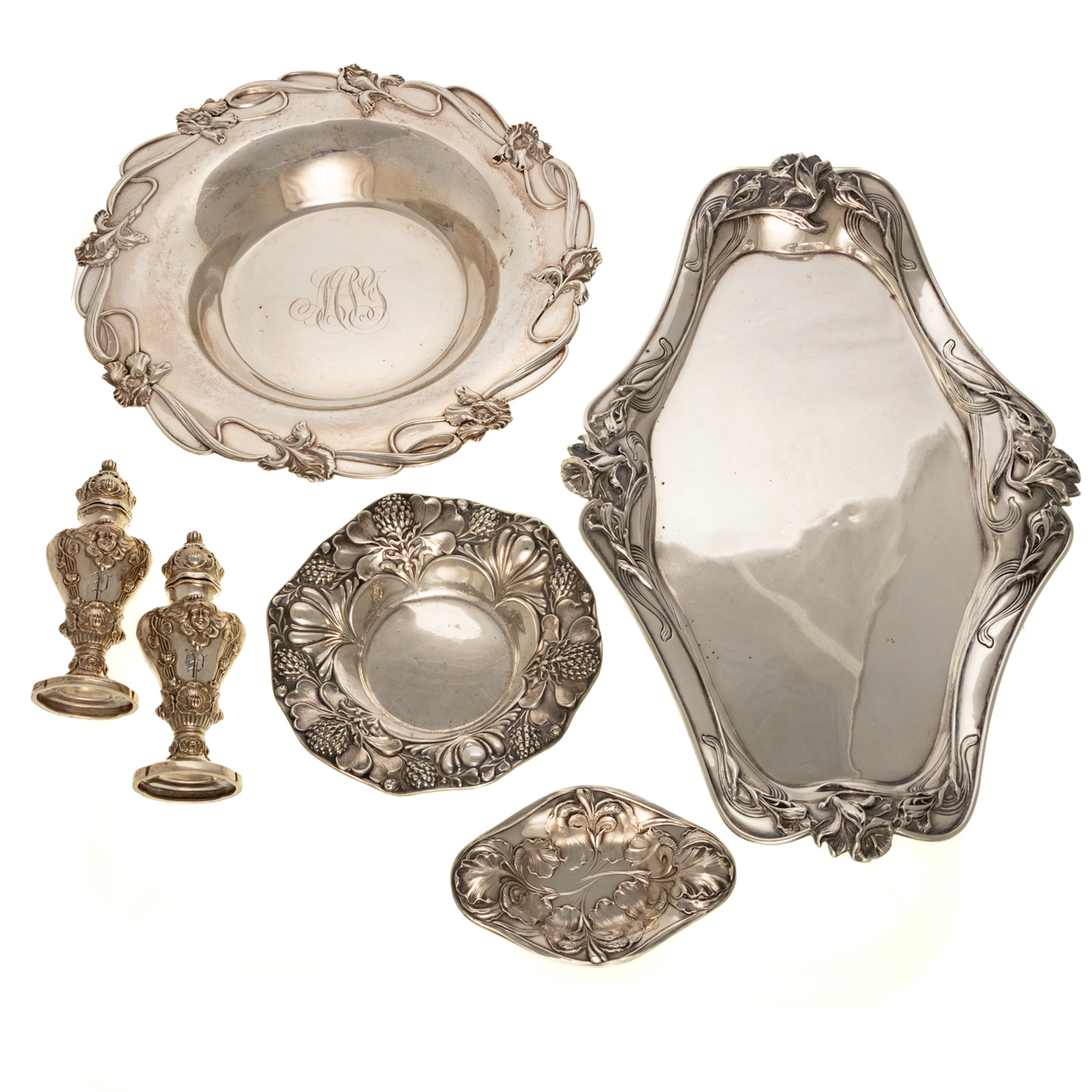 Collection of Art Nouveau Sterling Hollowware