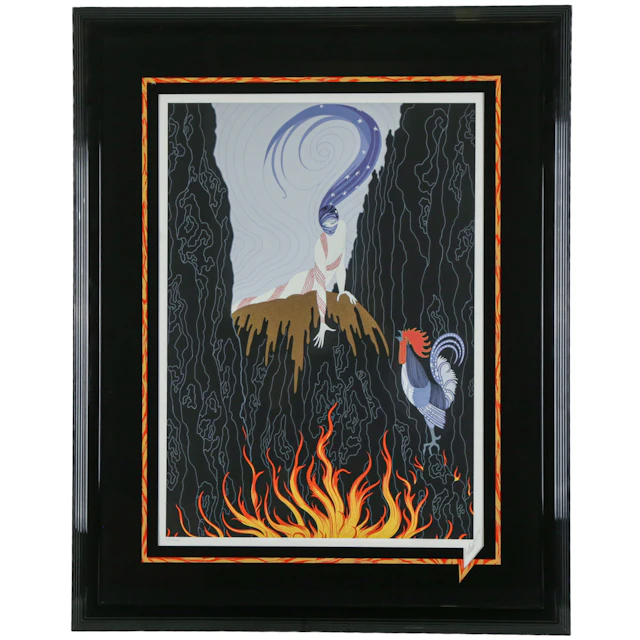 Erte. "The French Rooster," serigraph