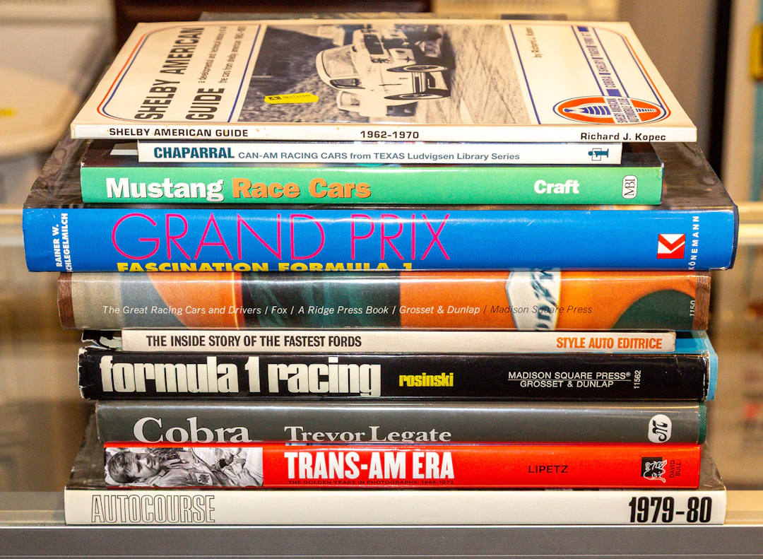 Group of Books Related to Automotive Racing
