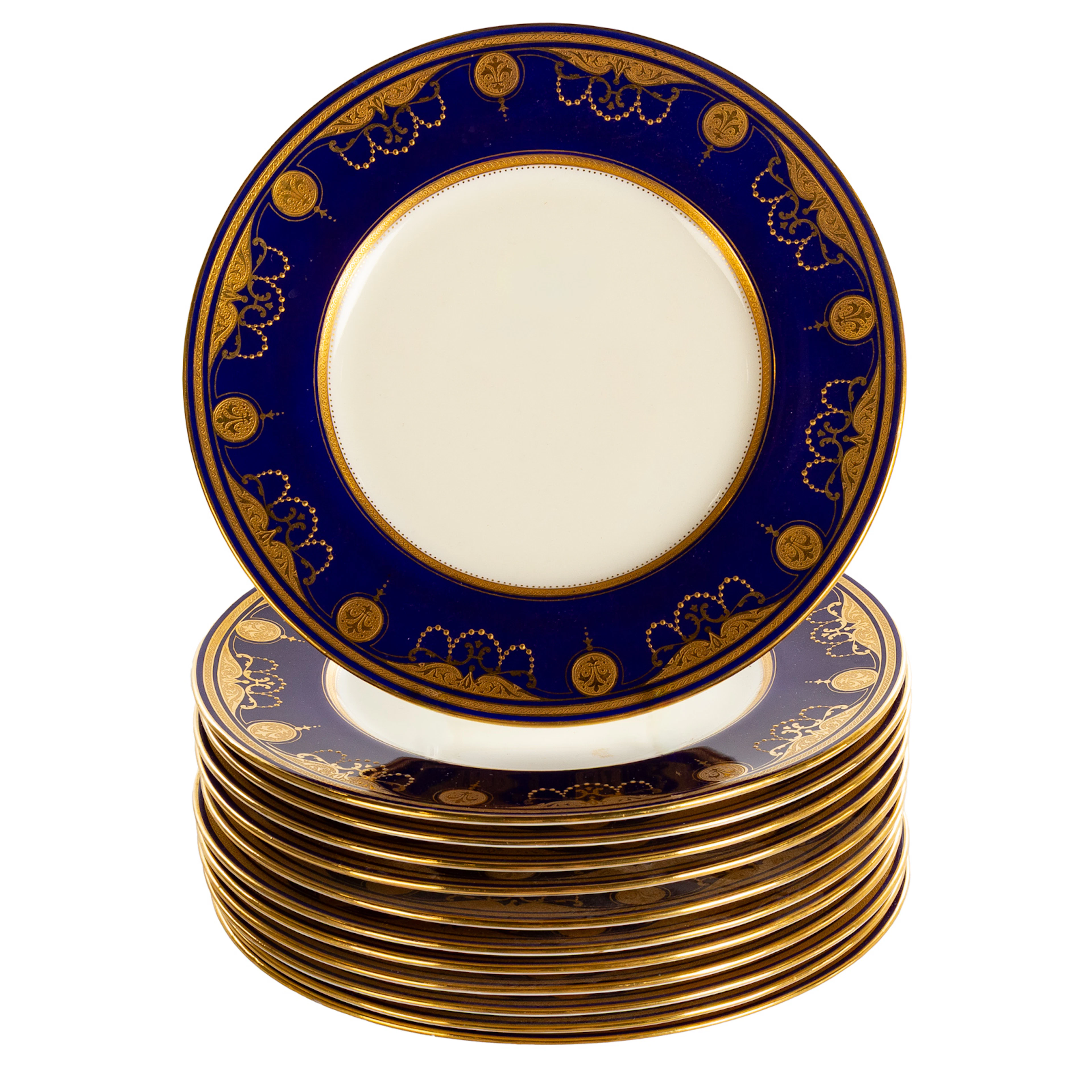 12 Minton for Tiffany & Co. Dinner Plates
