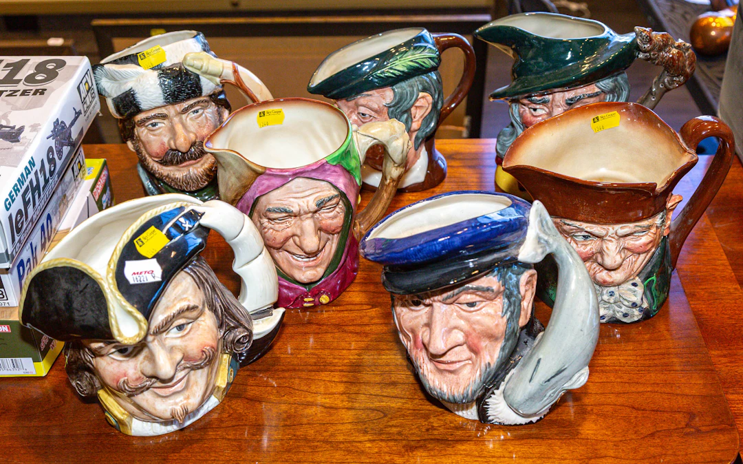 A Selection of Seven Royal Doulton Character Jugs
