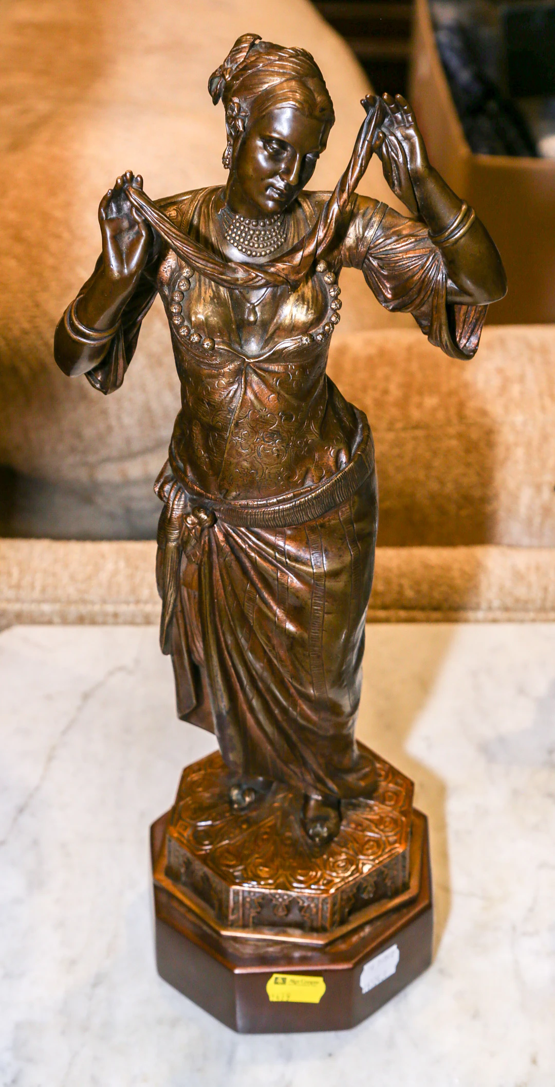 A Patinated Bronze Figure of a Turkish Woman