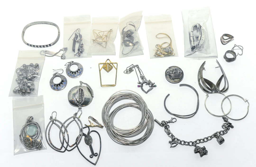 Collection of Gold Findings, Silver Jewelry & More