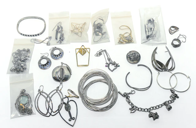 Collection of Gold Findings, Silver Jewelry & More