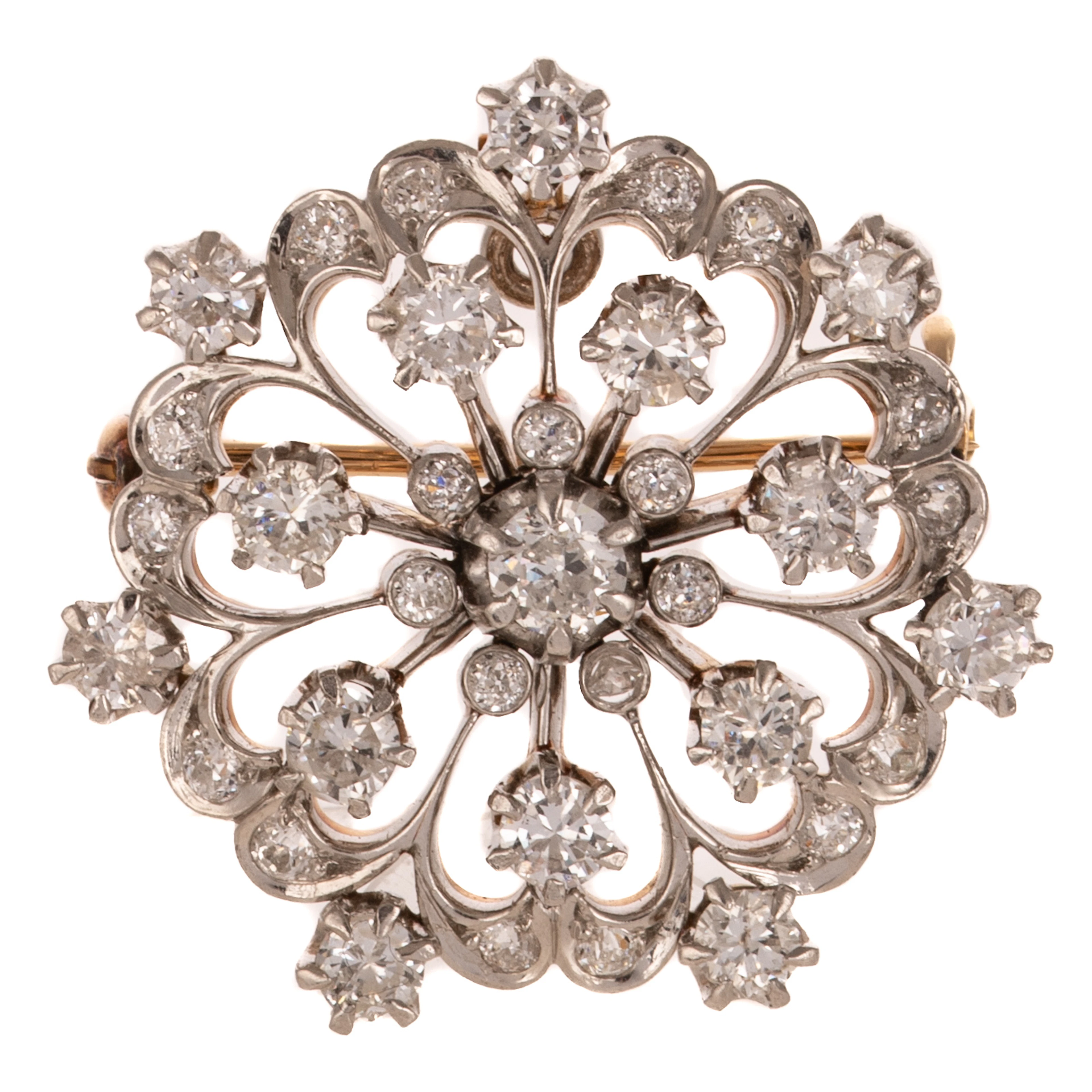 An Edwardian Bailey, Banks & Biddle Diamond Pin/Pendant in Platinum & 14K