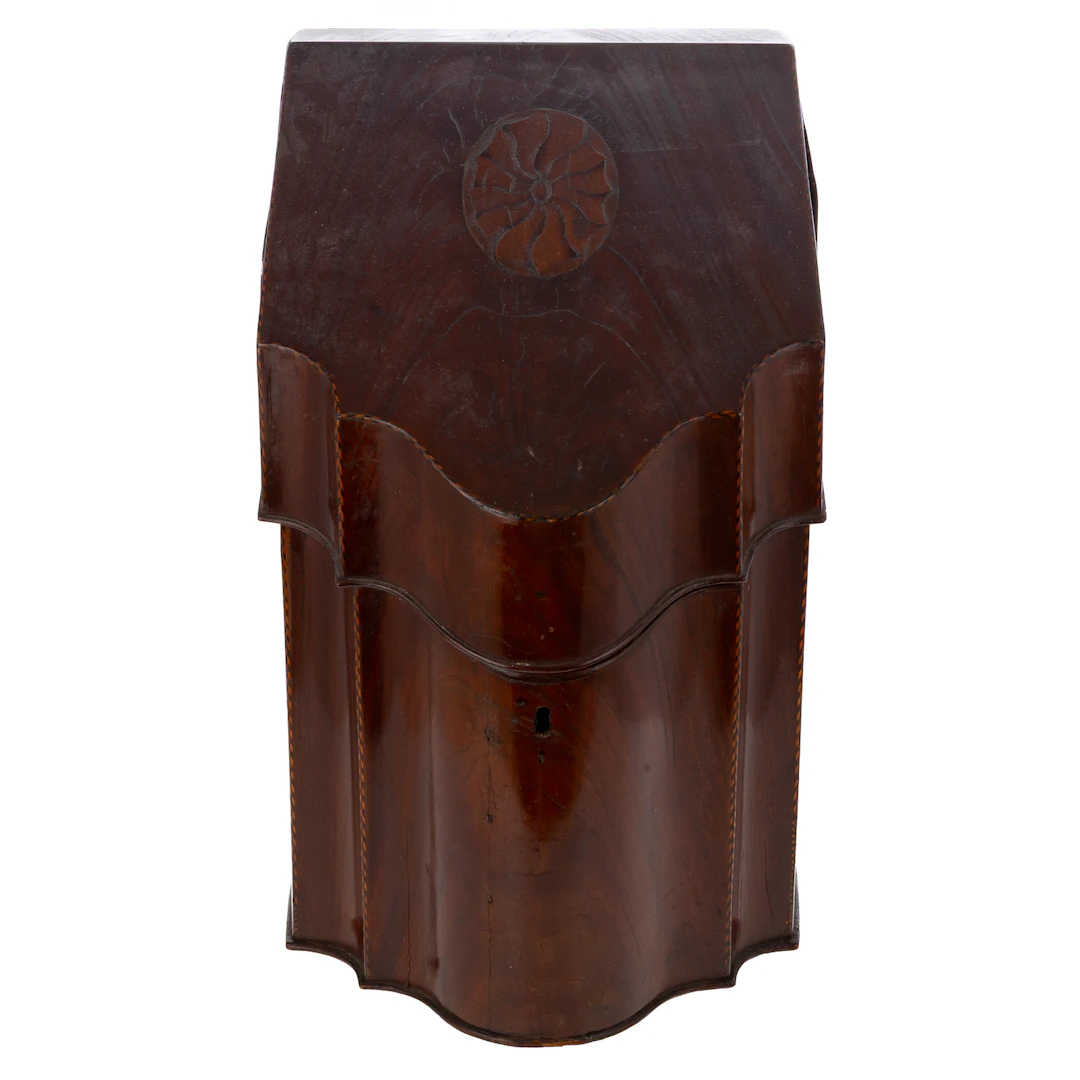 A Georgian Style Mahogany Inlaid Letter Box