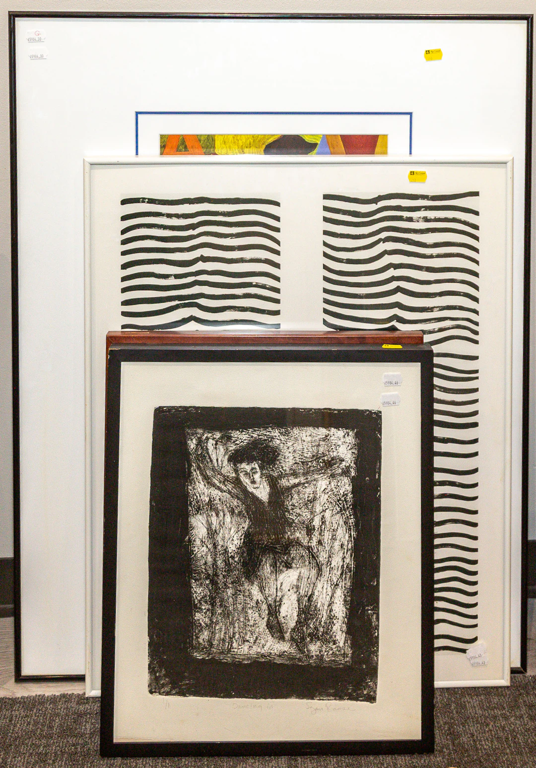 Suzan Rouse. "Dancing In," monotype etching