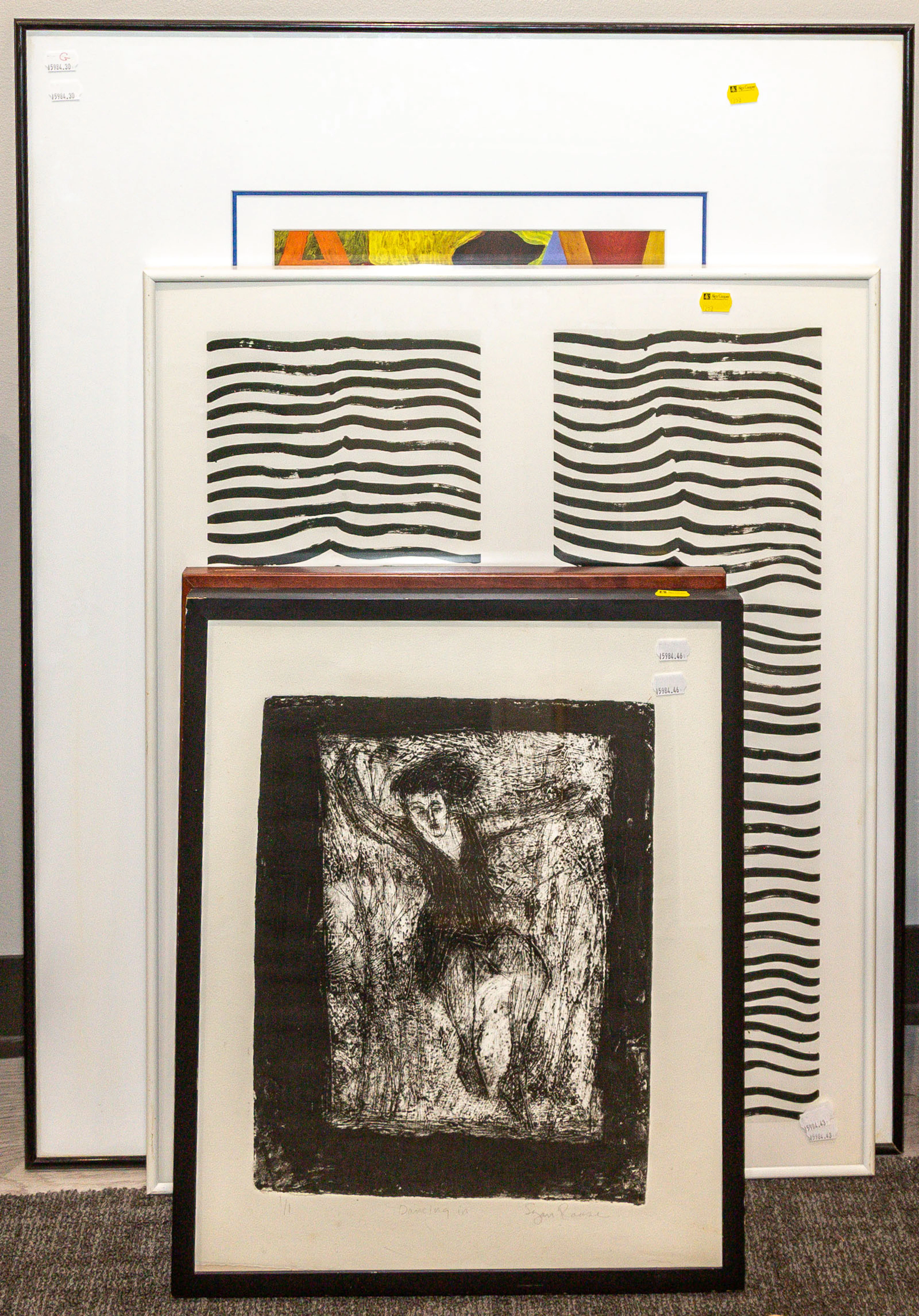 Suzan Rouse. "Dancing In," monotype etching