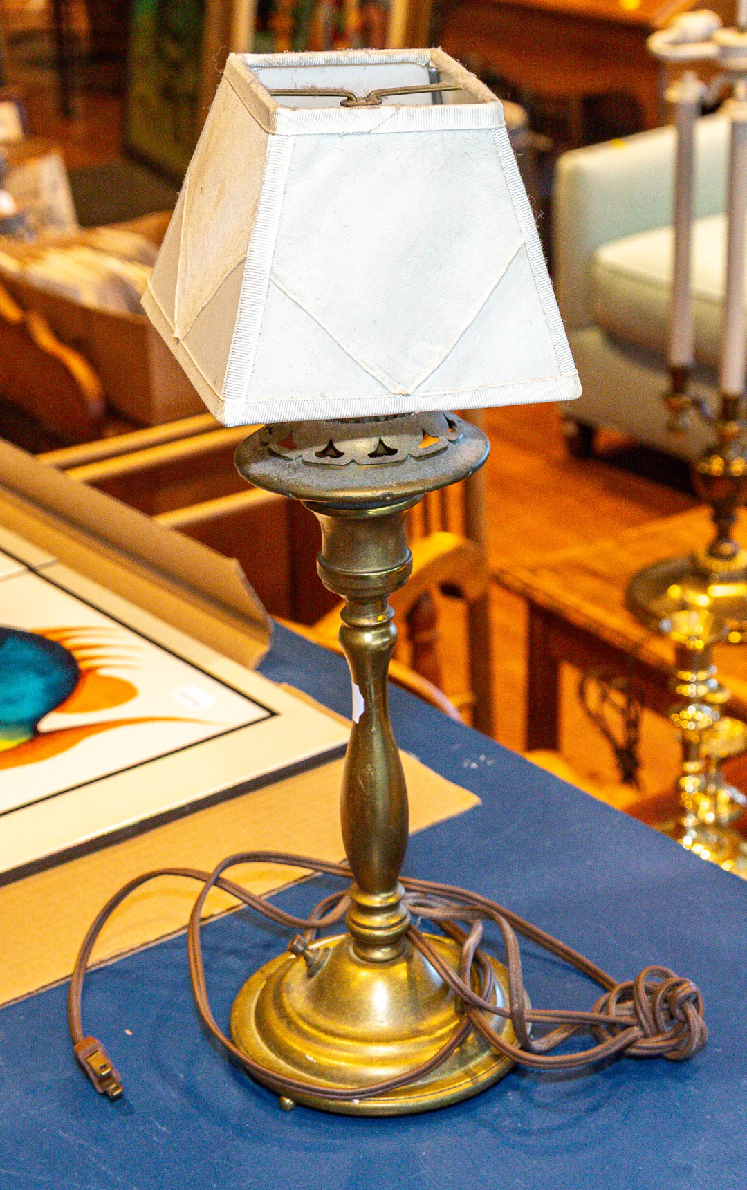 A Brass Bedside Lamp