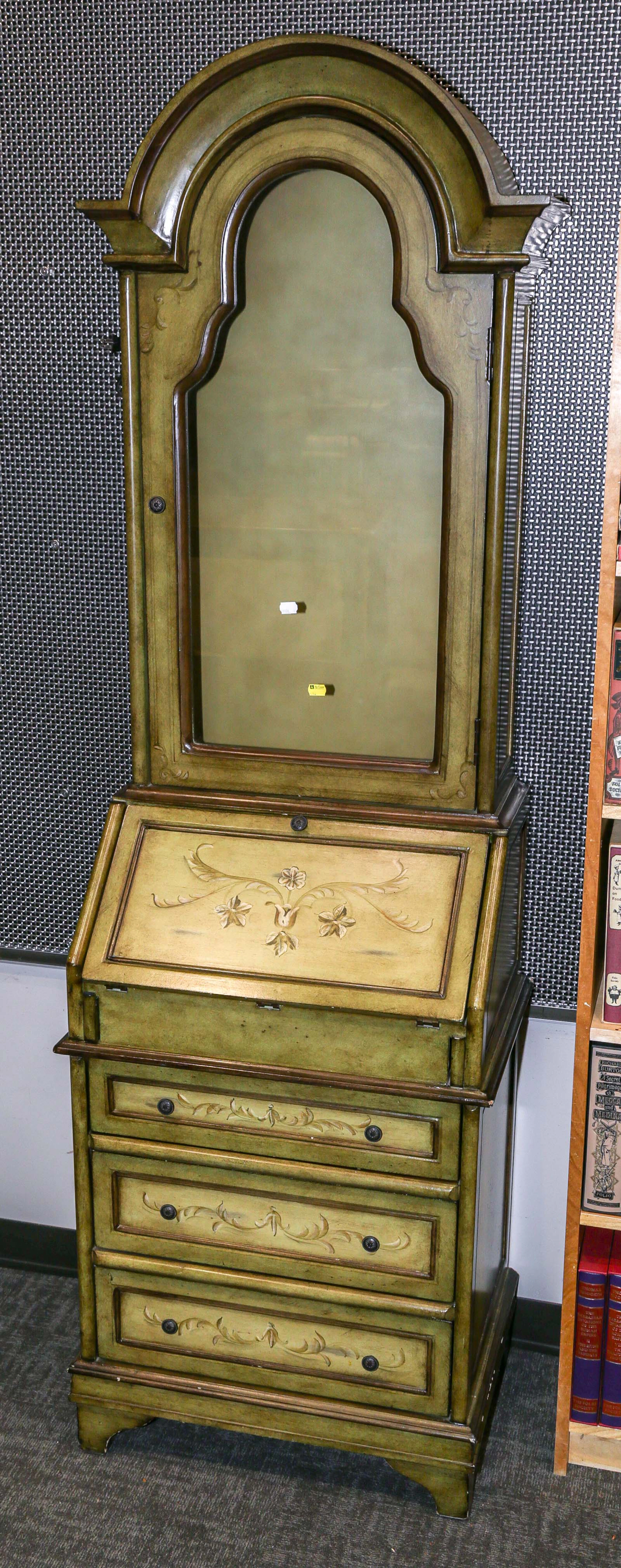 A Baroque Style Painted Secretary