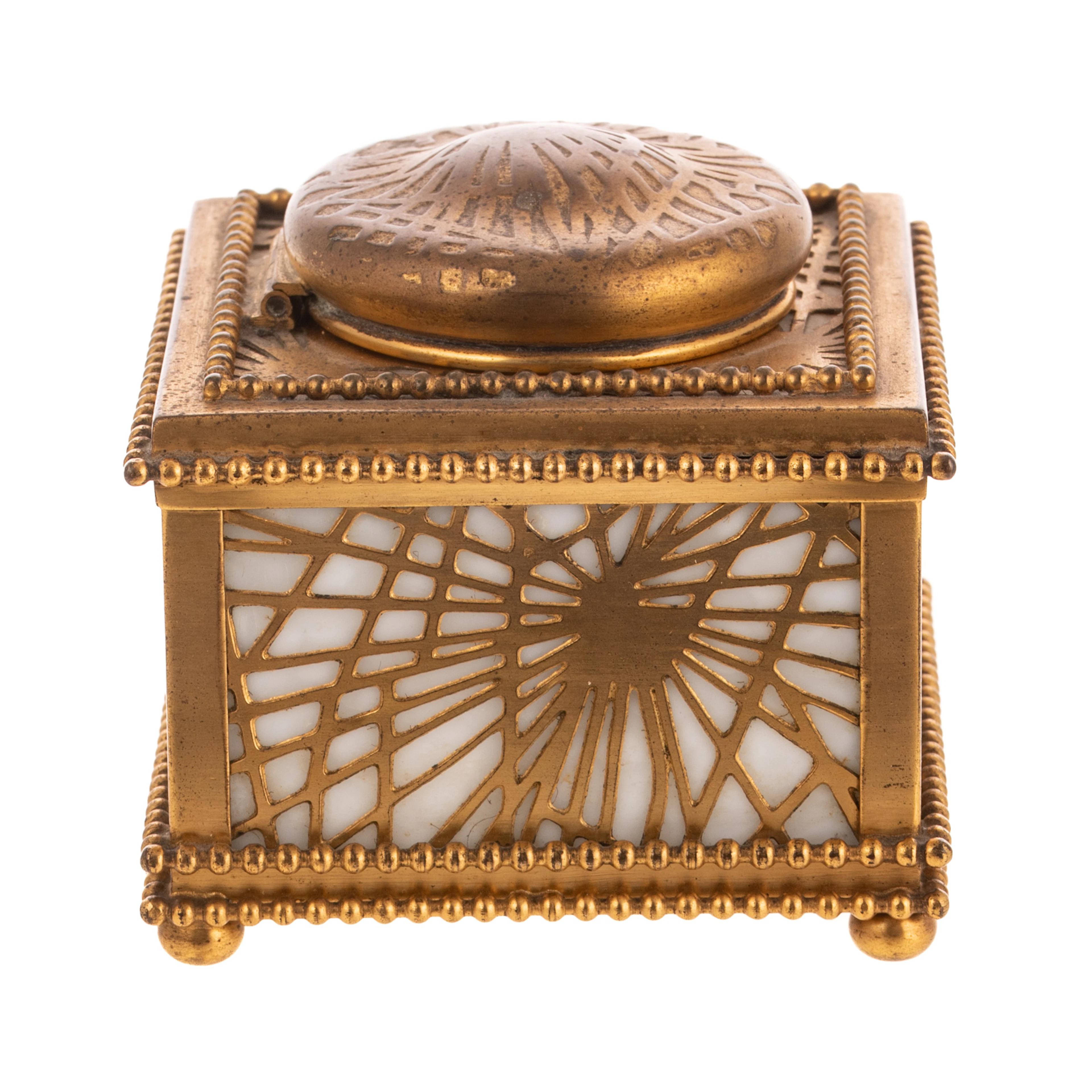 A Tiffany Studios New York "Pine Needle" Inkwell