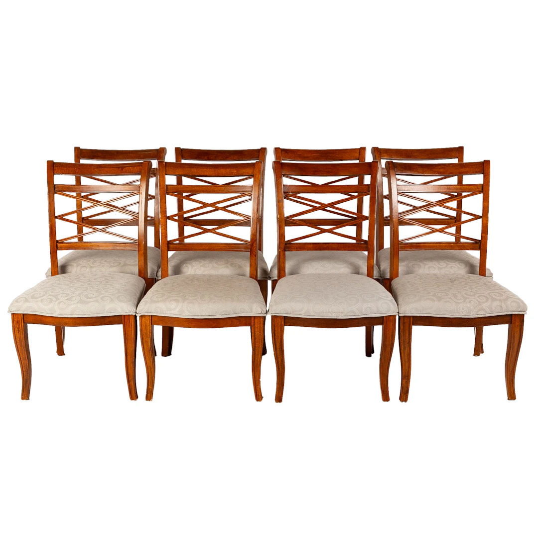 Set of Eight Regency Style Mahogany Dining Chairs