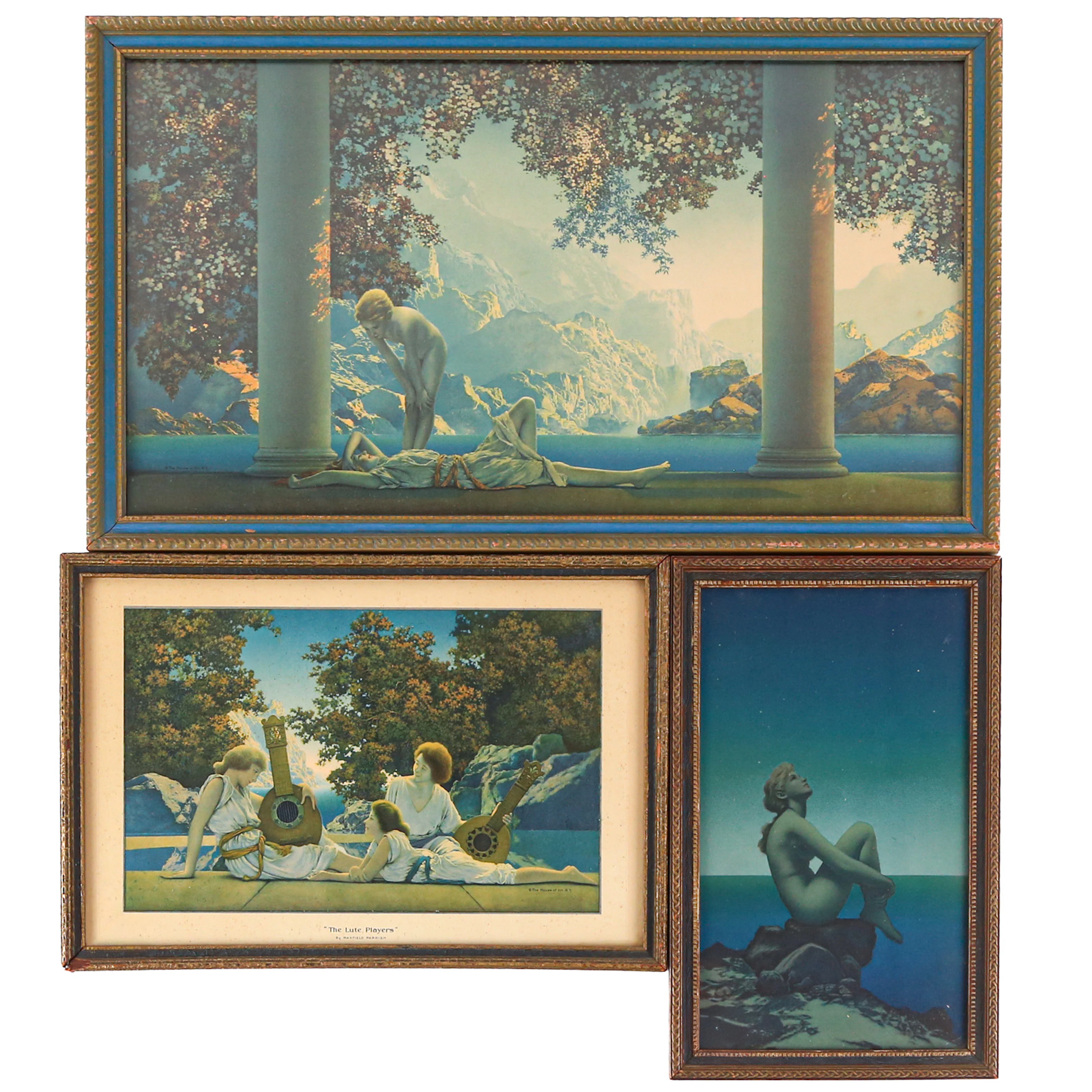 Maxfield Parrish. Three Lithograph Prints