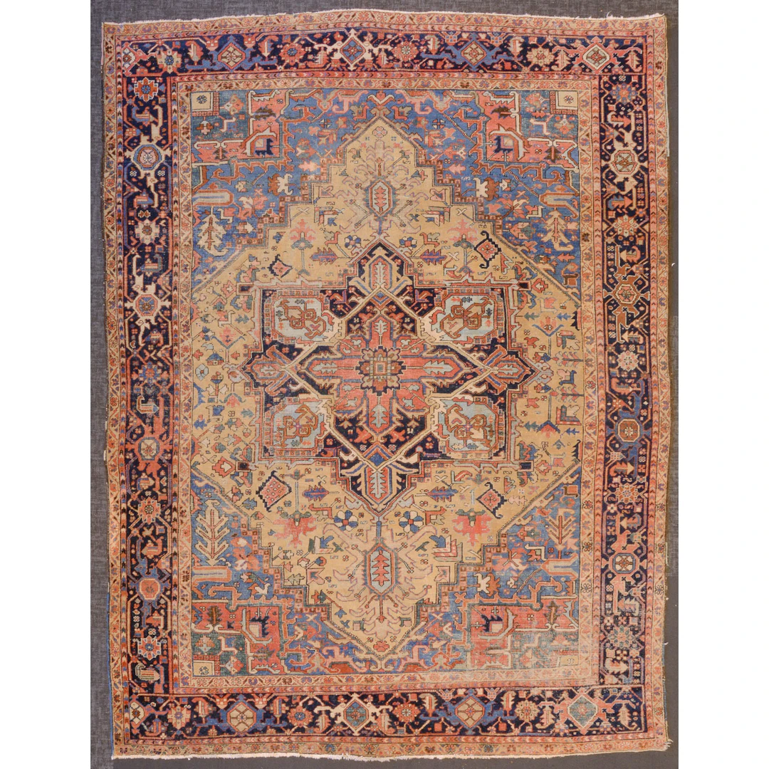 Antique Heriz Carpet, Persia, 9.9 x 12.11