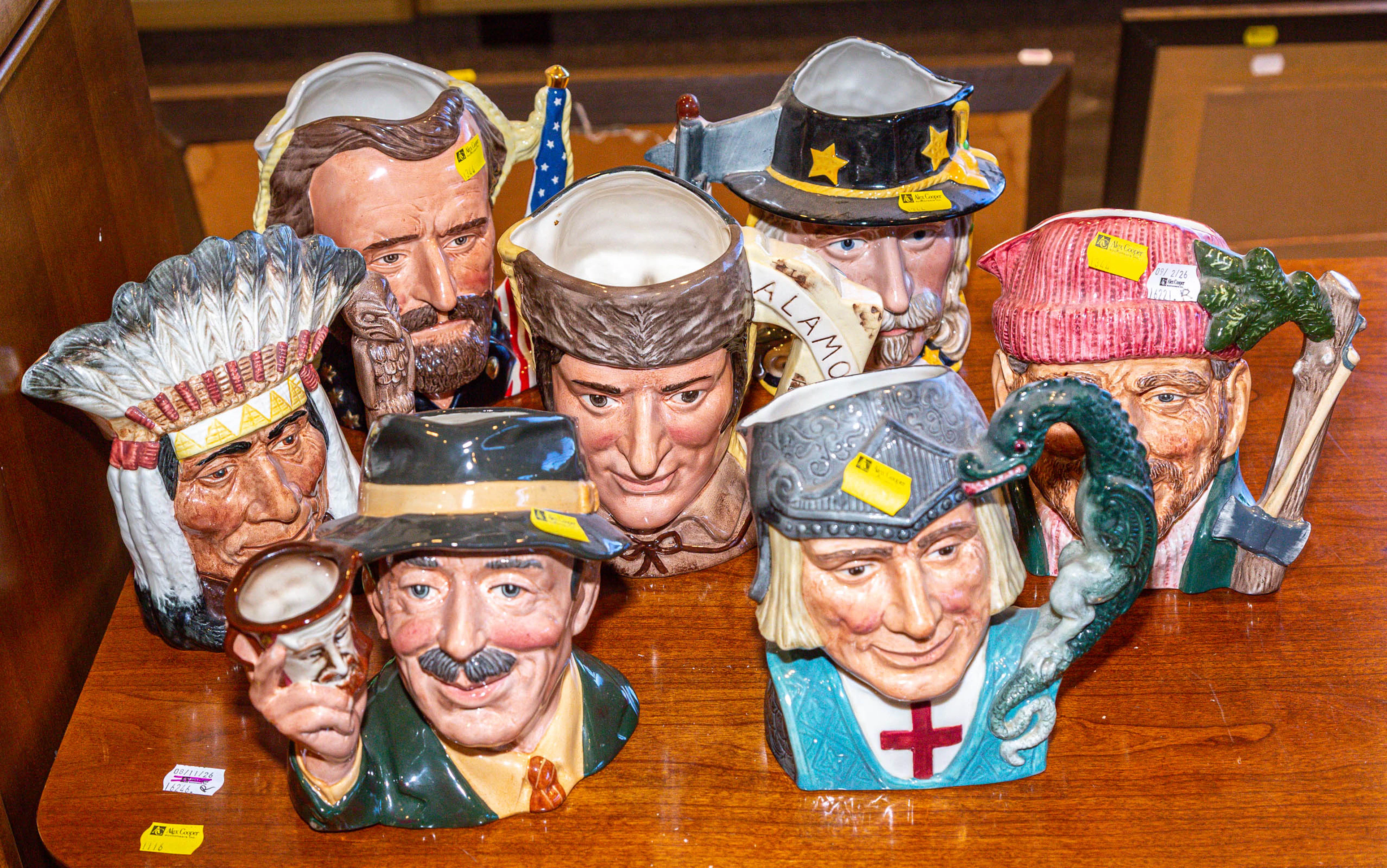 A Selection of Seven Royal Doulton Character Jugs