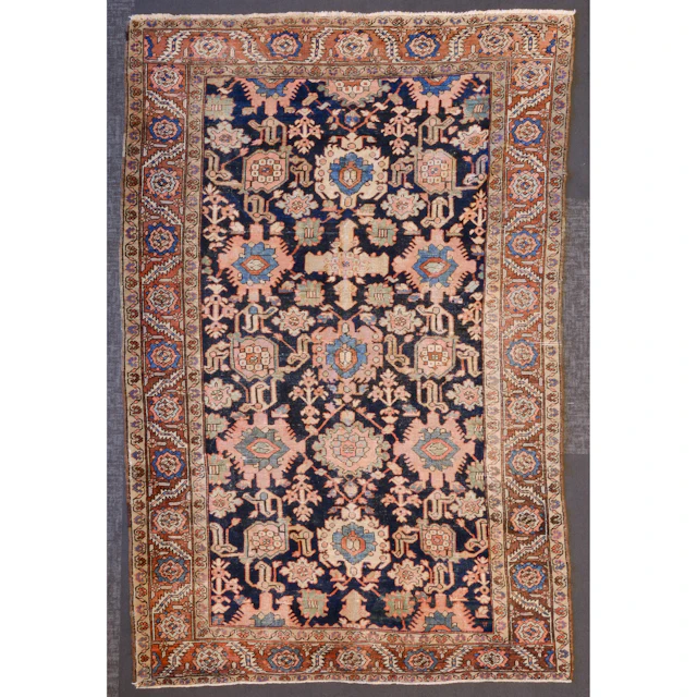Antique Heriz Rug, Persia, 7.8 x 11.8