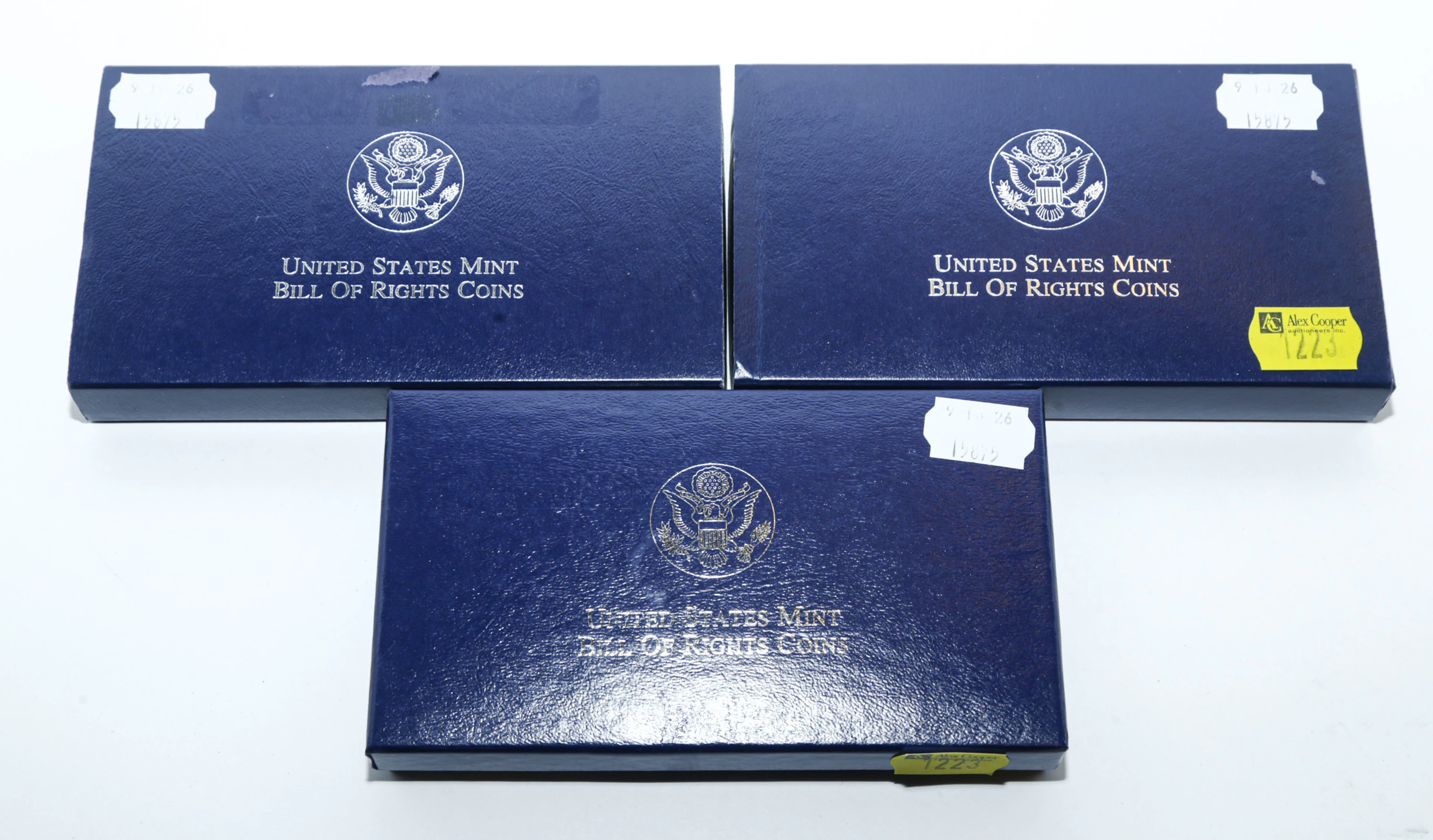 Three 1993 Bill Of Rights Commemorative Coin Sets