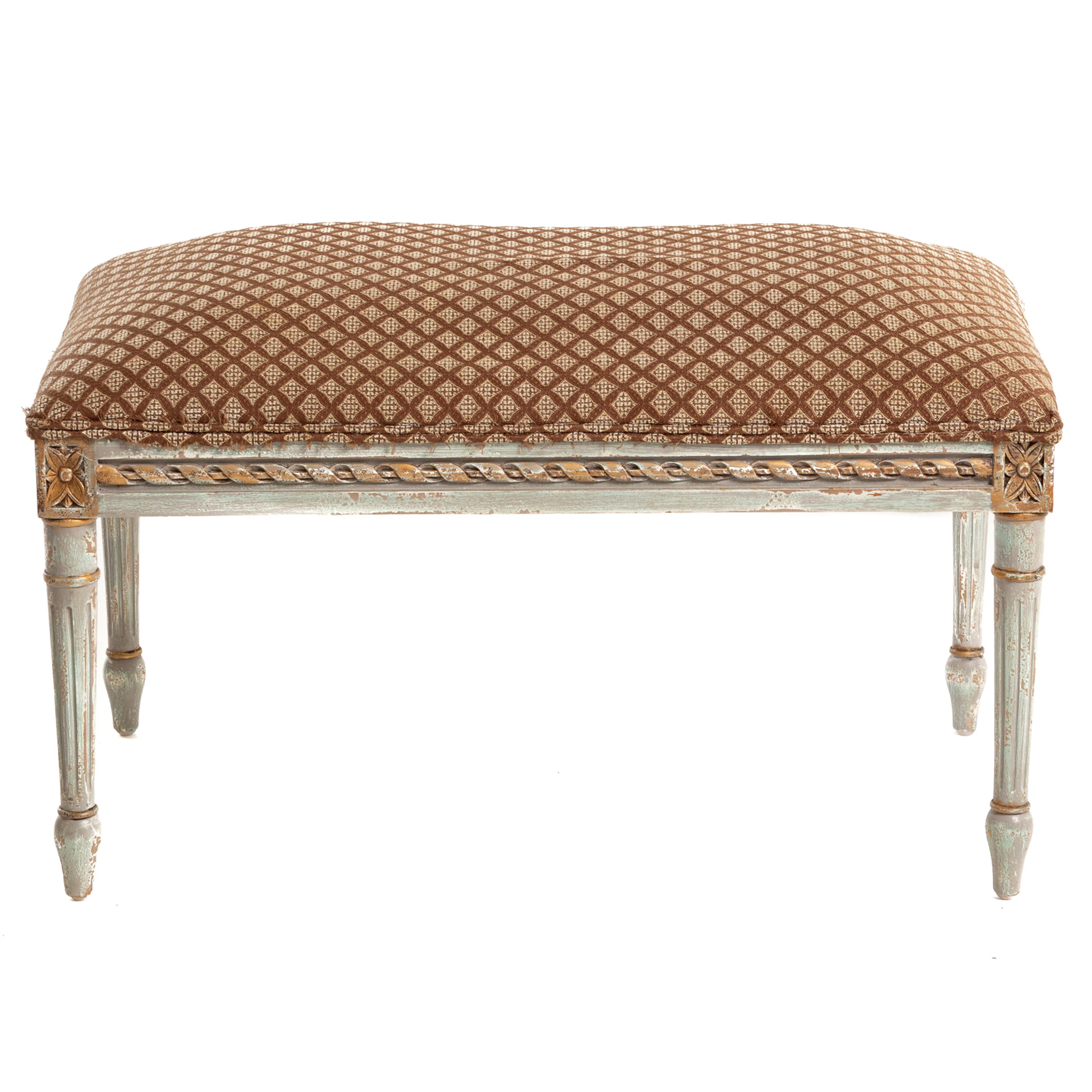Louis XVI Style Upholstered Ottoman