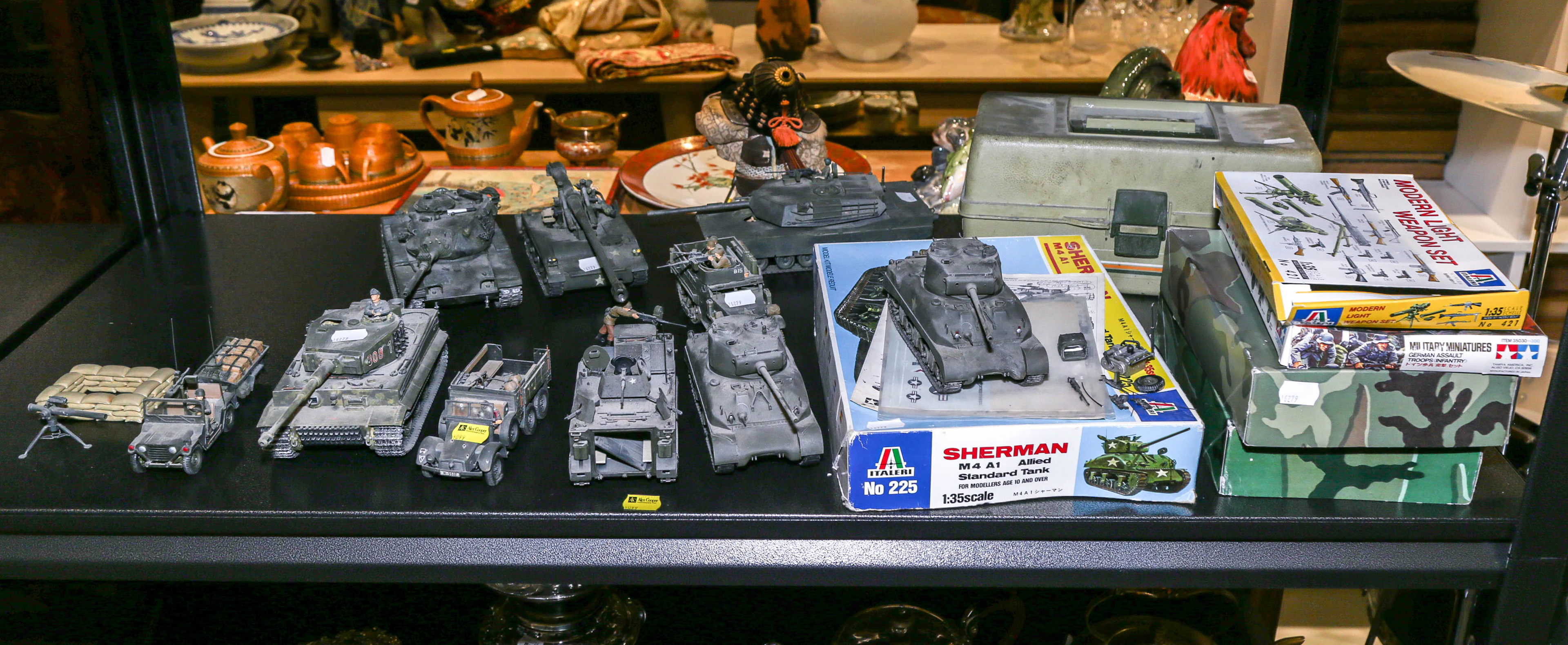 A Selection of Scale Model Military Vehicles