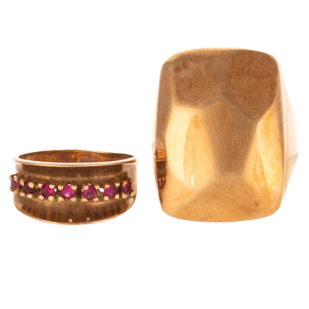 Two Vintage Rings in 14K